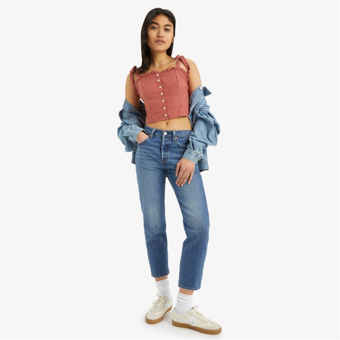 Levis 501 Cropped Jeans - 5