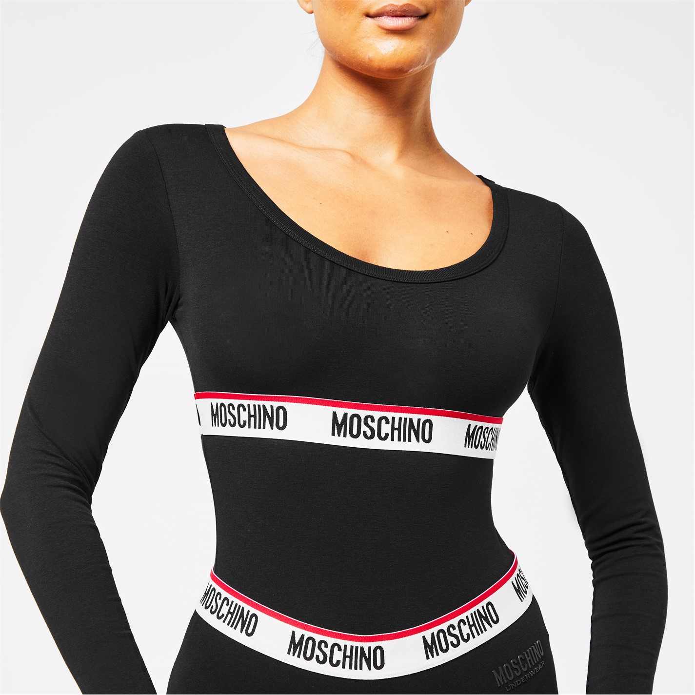 MOSCHINO Long Sleeve Tape Bodysuit - 3