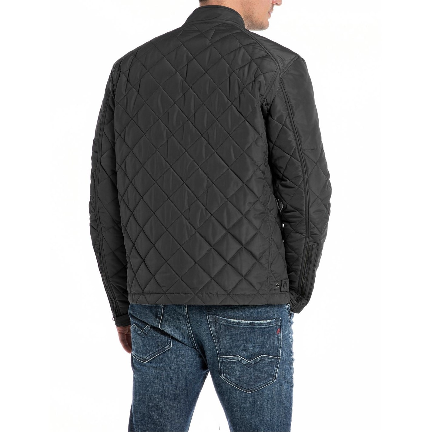 Replay Short Jacket in Oxford Poly - 2