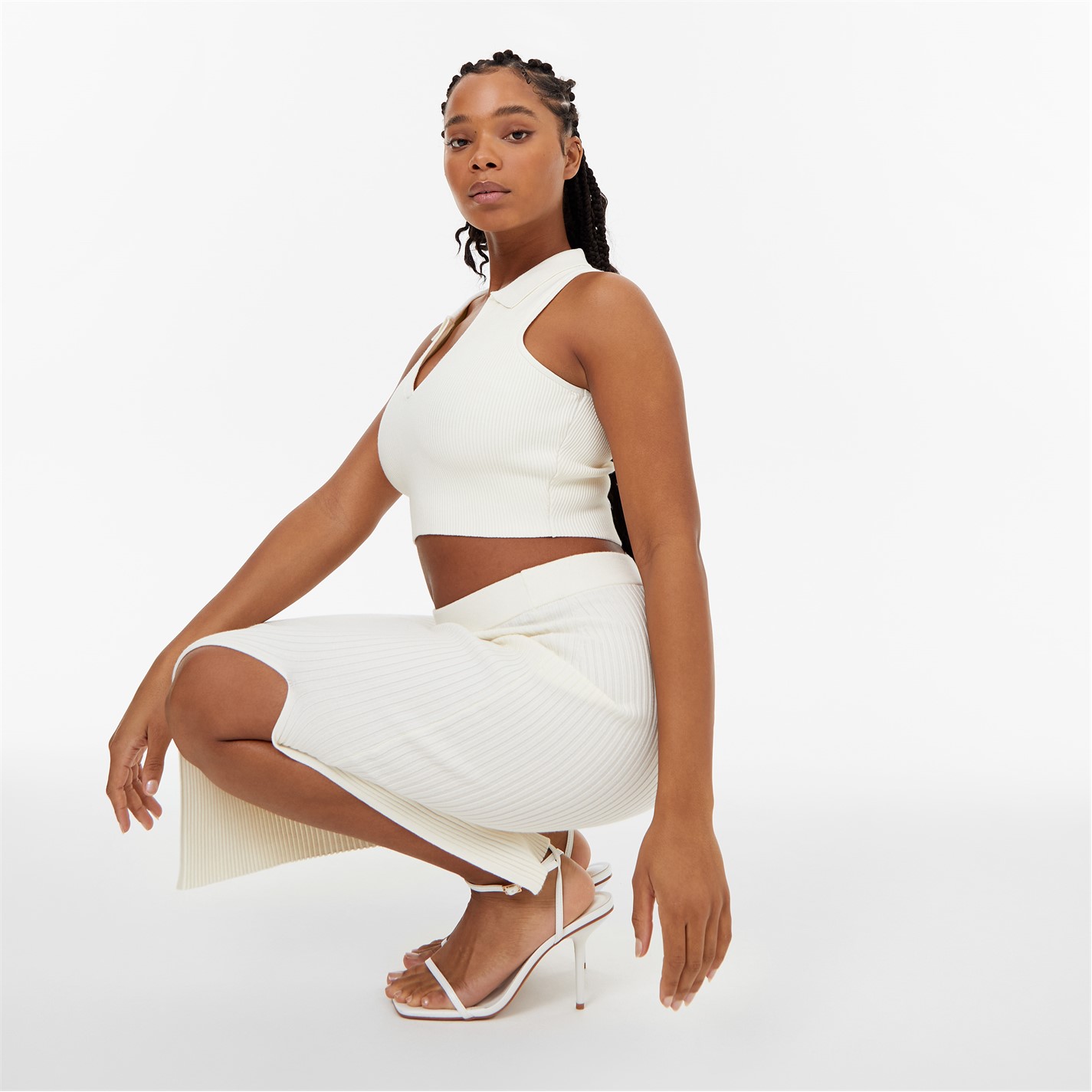 Jack Wills Knitted Polo Crop Top - 4