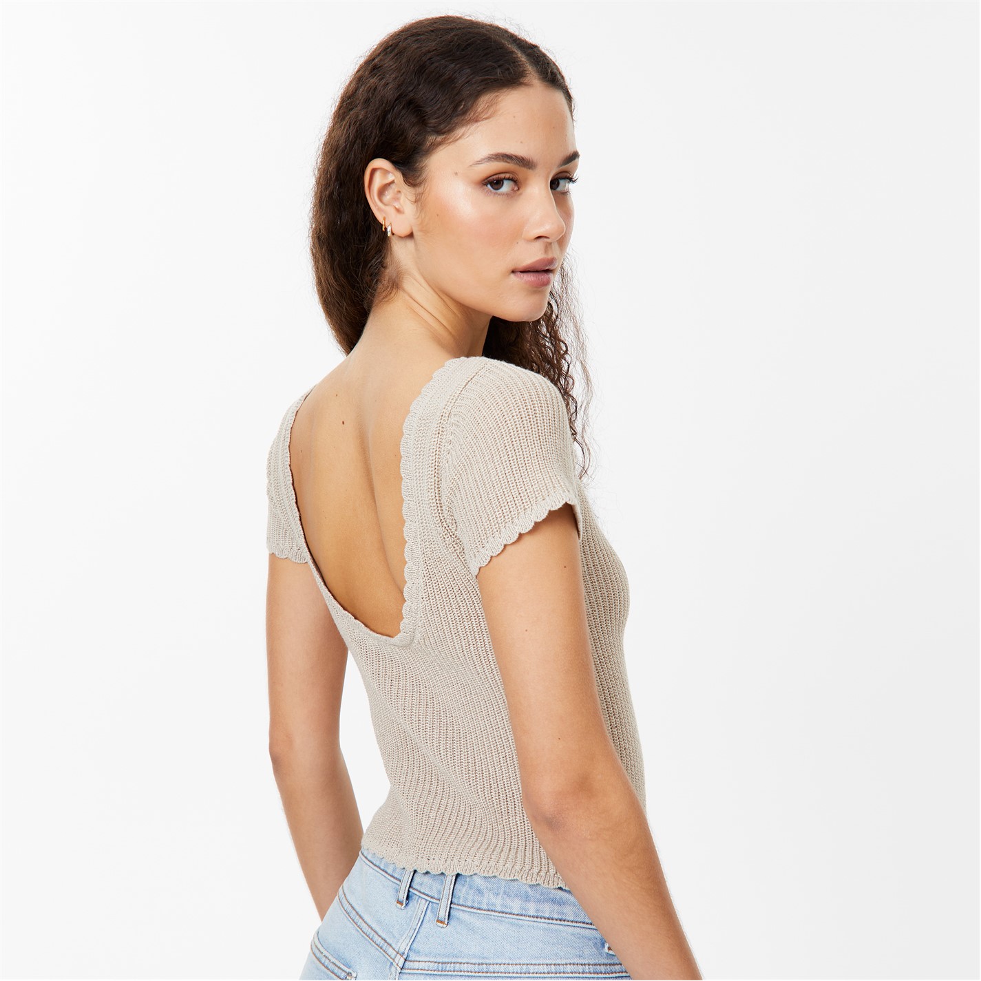 Jack Wills Crochet Open Back Tee - 2
