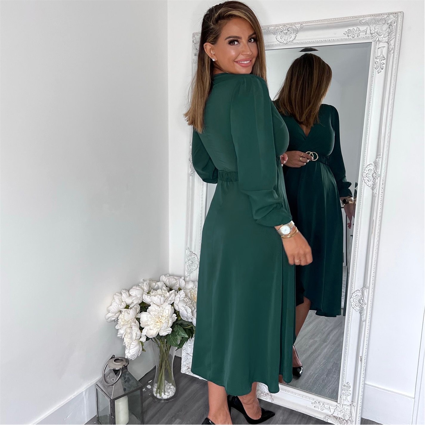 AX Paris Sleeve Belted Midi Dress - 2