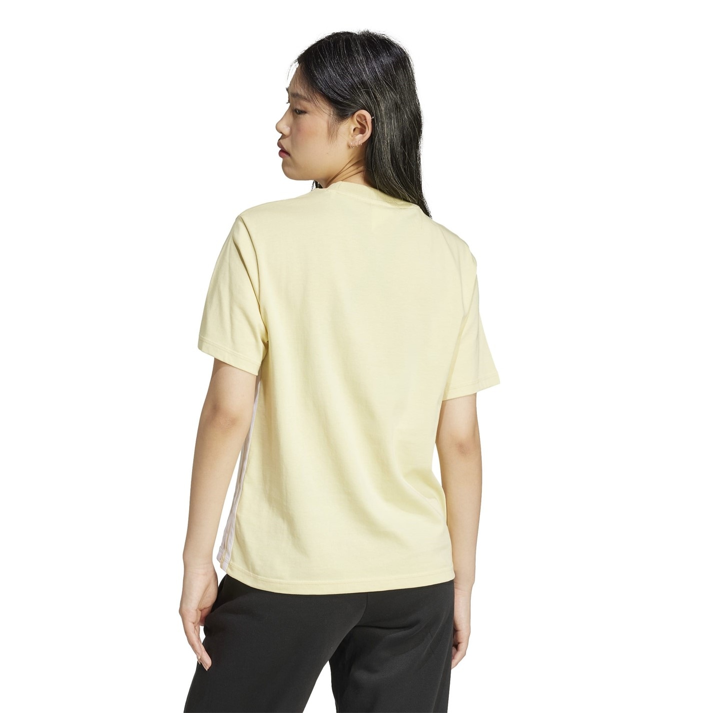 adidas Essentials 3 Stripe T-Shirt Womens - 3