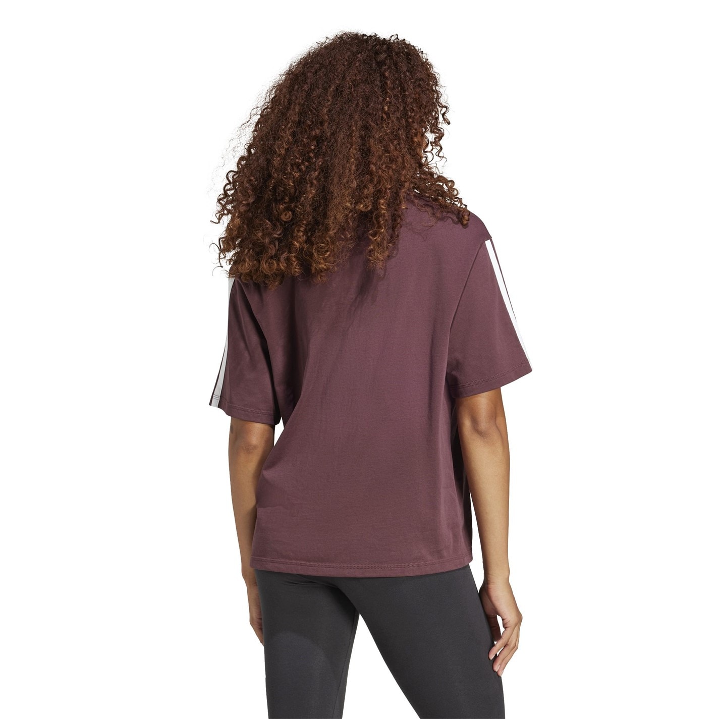 adidas Essentials 3 Stripe T-Shirt Womens - 3