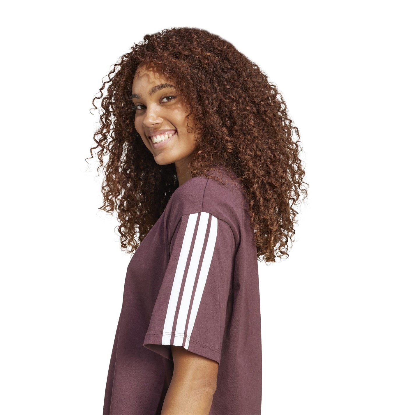 adidas Essentials 3 Stripe T-Shirt Womens - 6