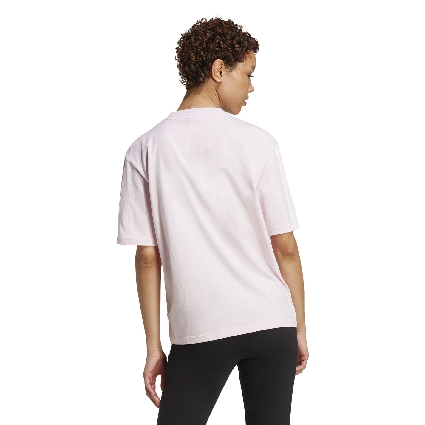 adidas Essentials 3 Stripe T-Shirt Womens - 3