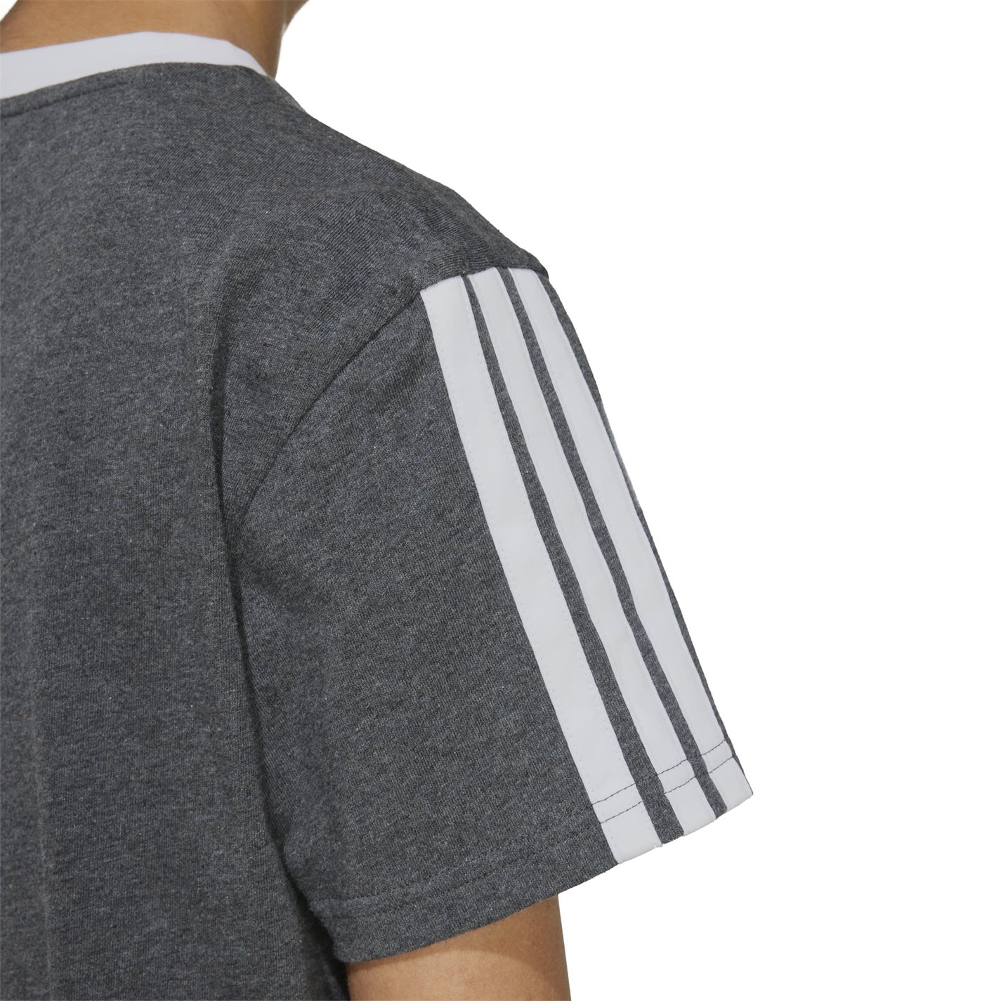 adidas Essentials 3 Stripe T-Shirt Womens - 6