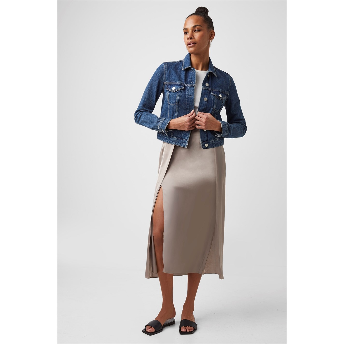 Dámska bunda French Connection Light Blue 5292000