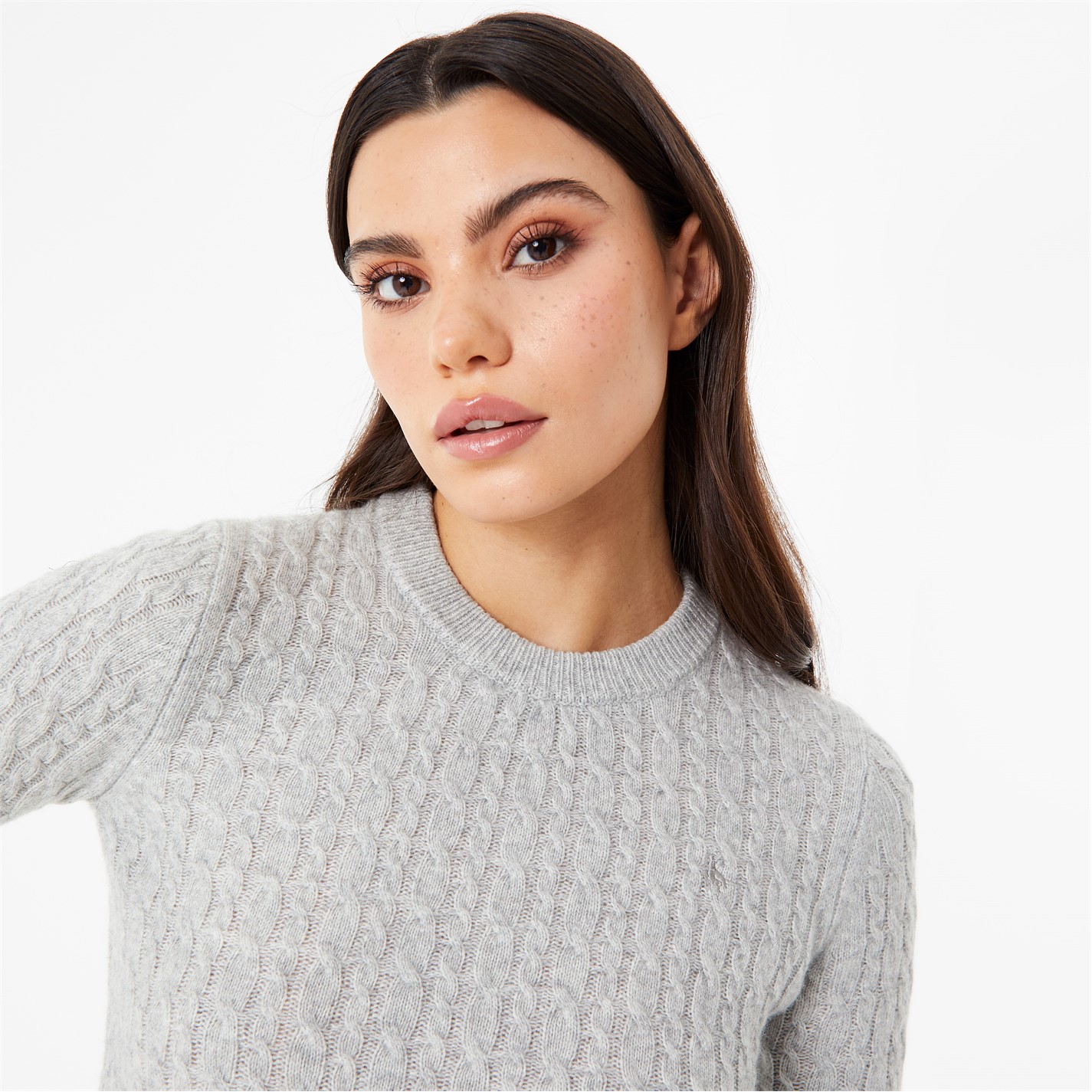 Jack Wills Tinsbury Merino Wool Blend Cable Knitted Jumper - 3