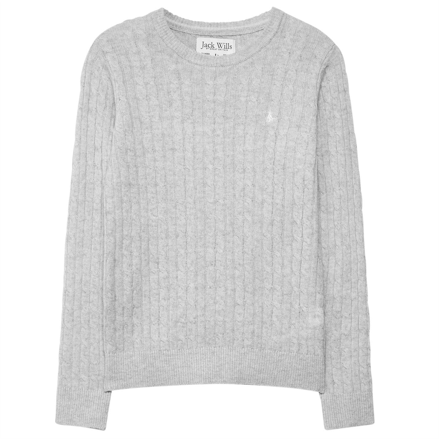 Jack Wills Tinsbury Merino Wool Blend Cable Knitted Jumper - 5