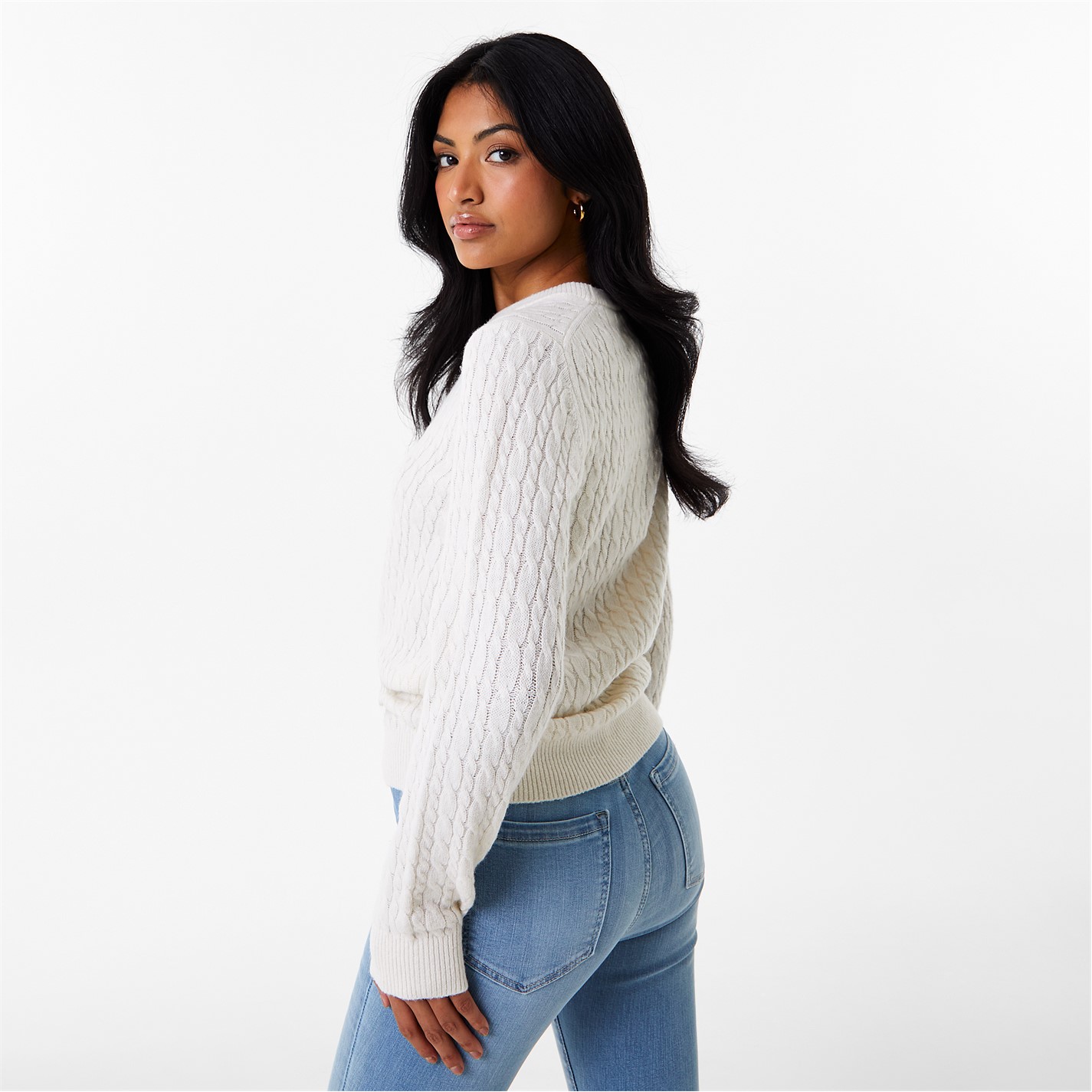 Jack Wills Tinsbury Merino Wool Blend Cable Knitted Jumper - 2