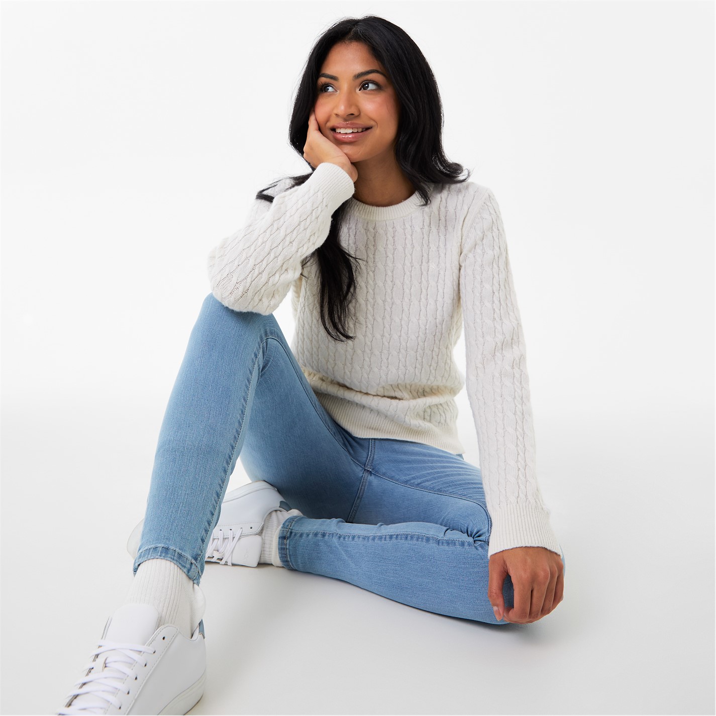 Jack Wills Tinsbury Merino Wool Blend Cable Knitted Jumper - 4