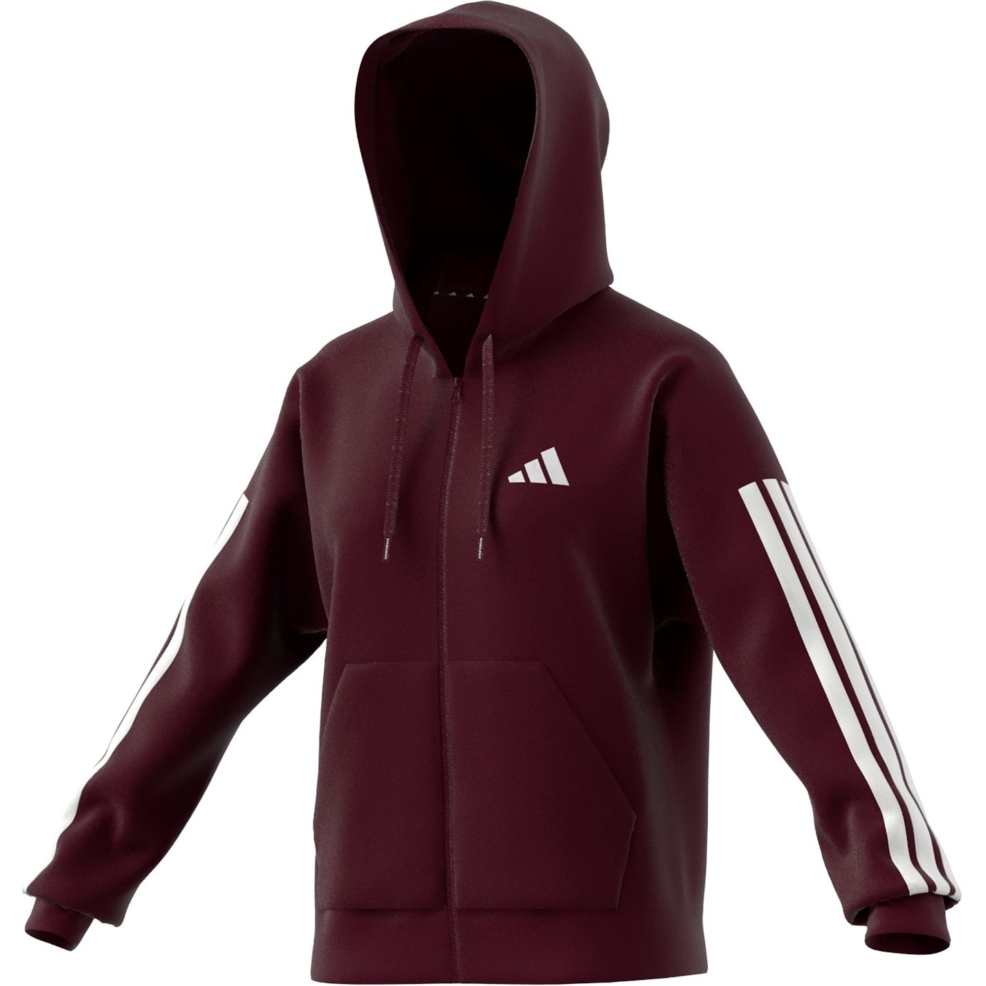 adidas Essentials 3 Stripe Zip Track Hoodie Womens - 3