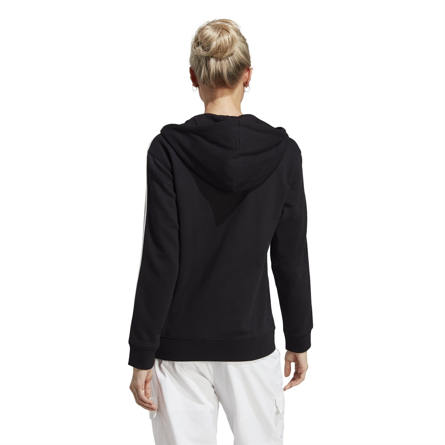 adidas 3 Stripe Zip Track Hoodie Ladies - 3