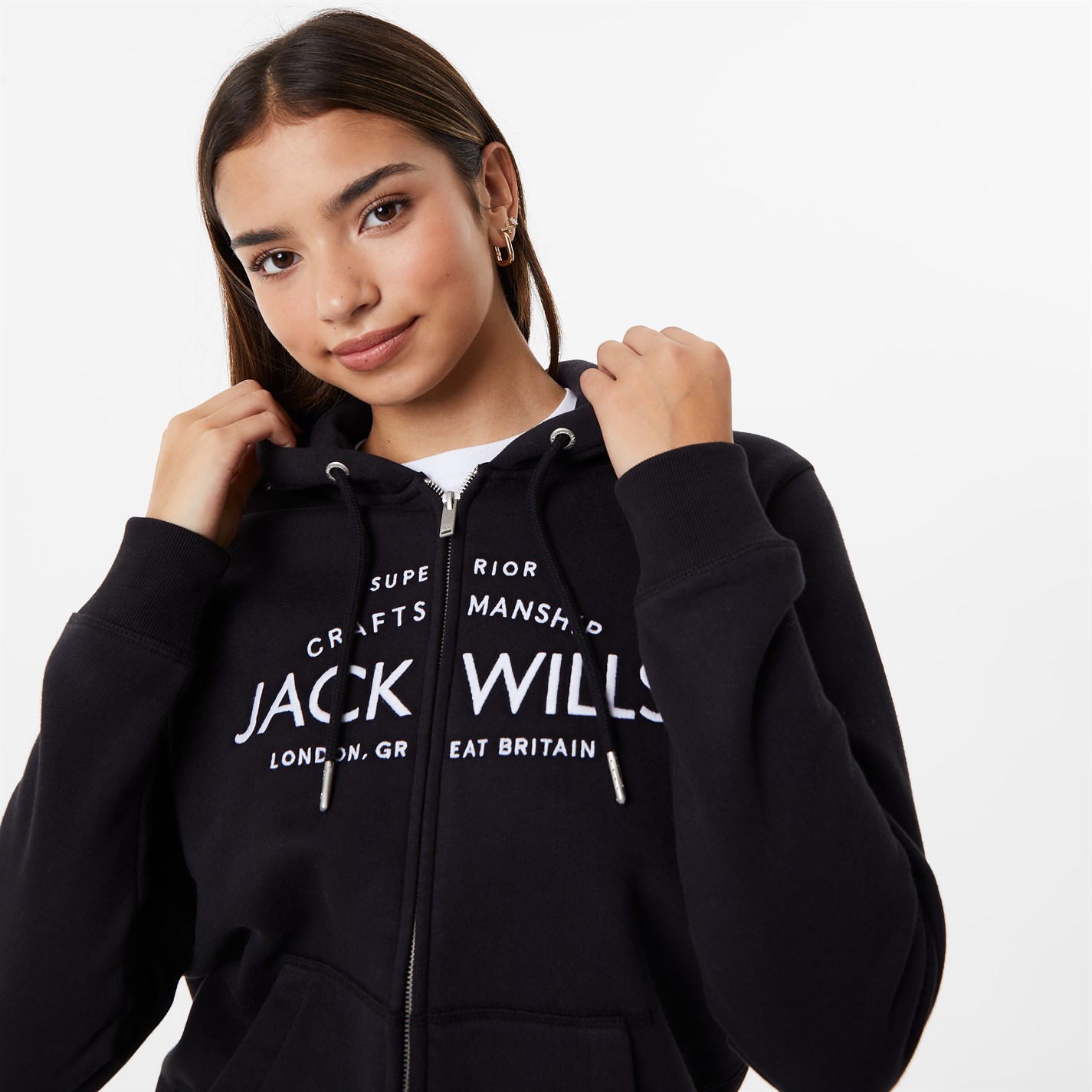Jack Wills Hunston Logo Zip Hoodie - 3