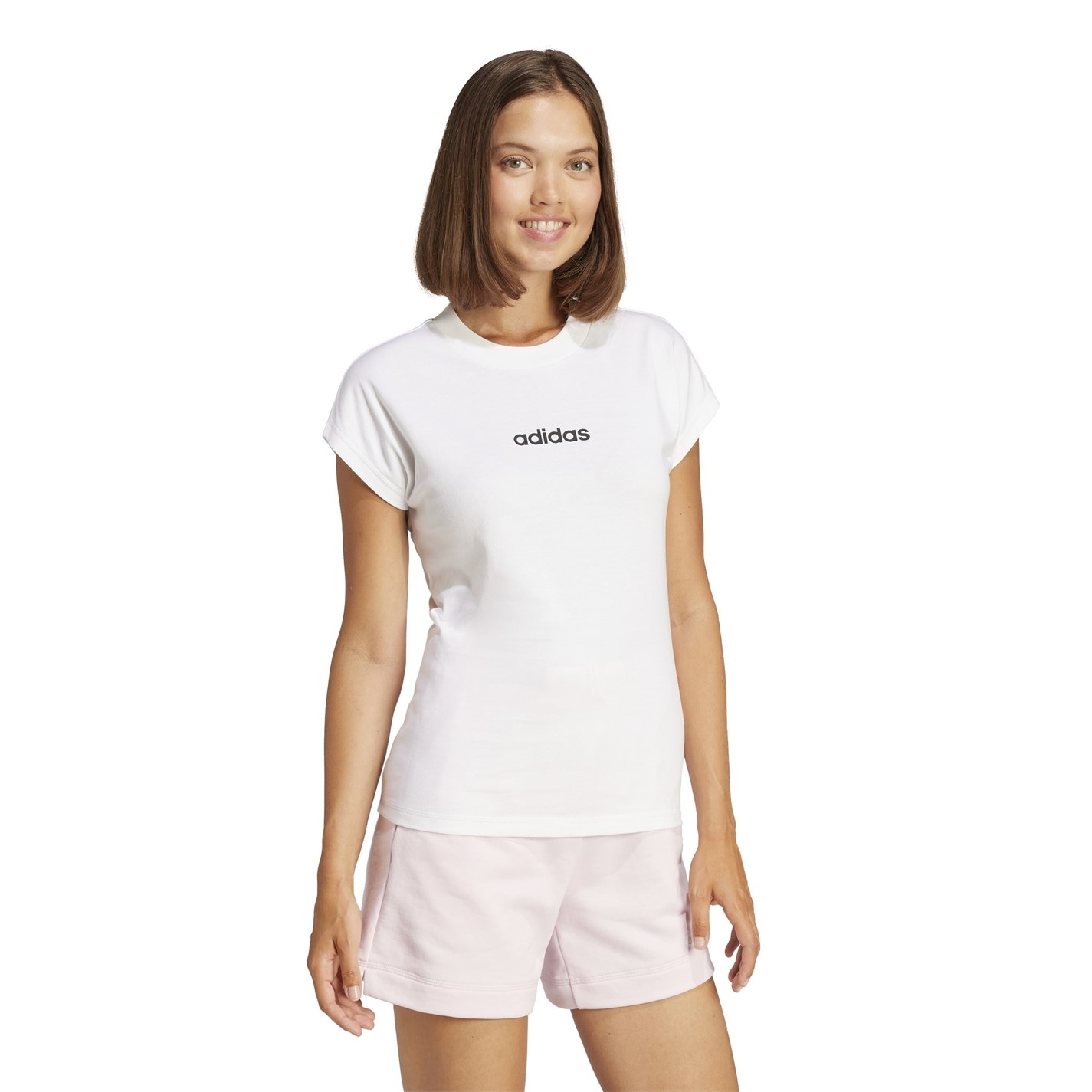 adidas Essentials Linear Cotton T-Shirt Womens - 4