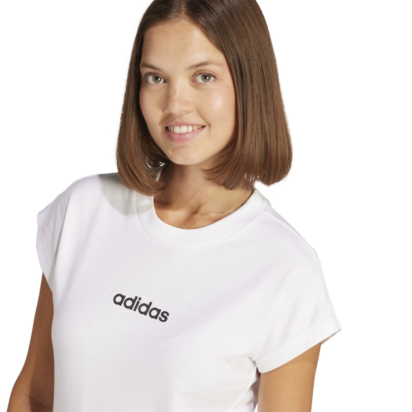 adidas Essentials Linear Cotton T-Shirt Womens - 5