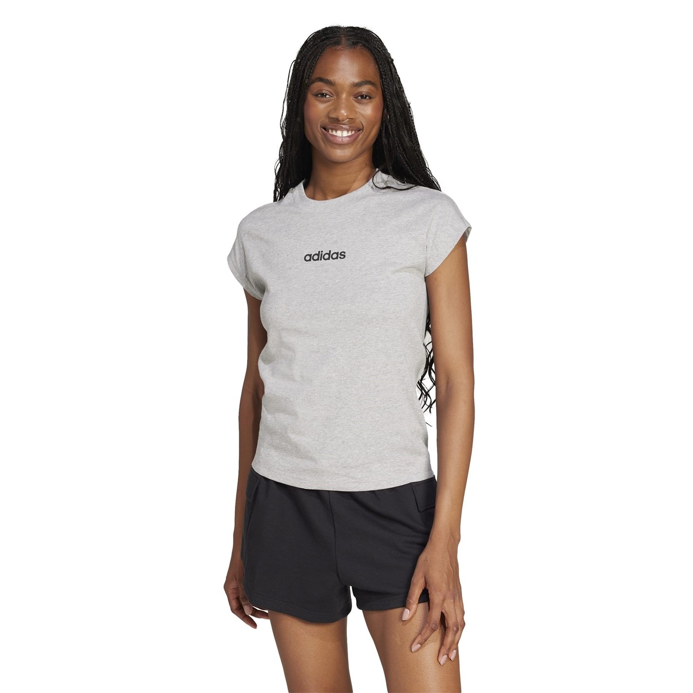 adidas Essentials Linear Cotton T-Shirt Womens - 2