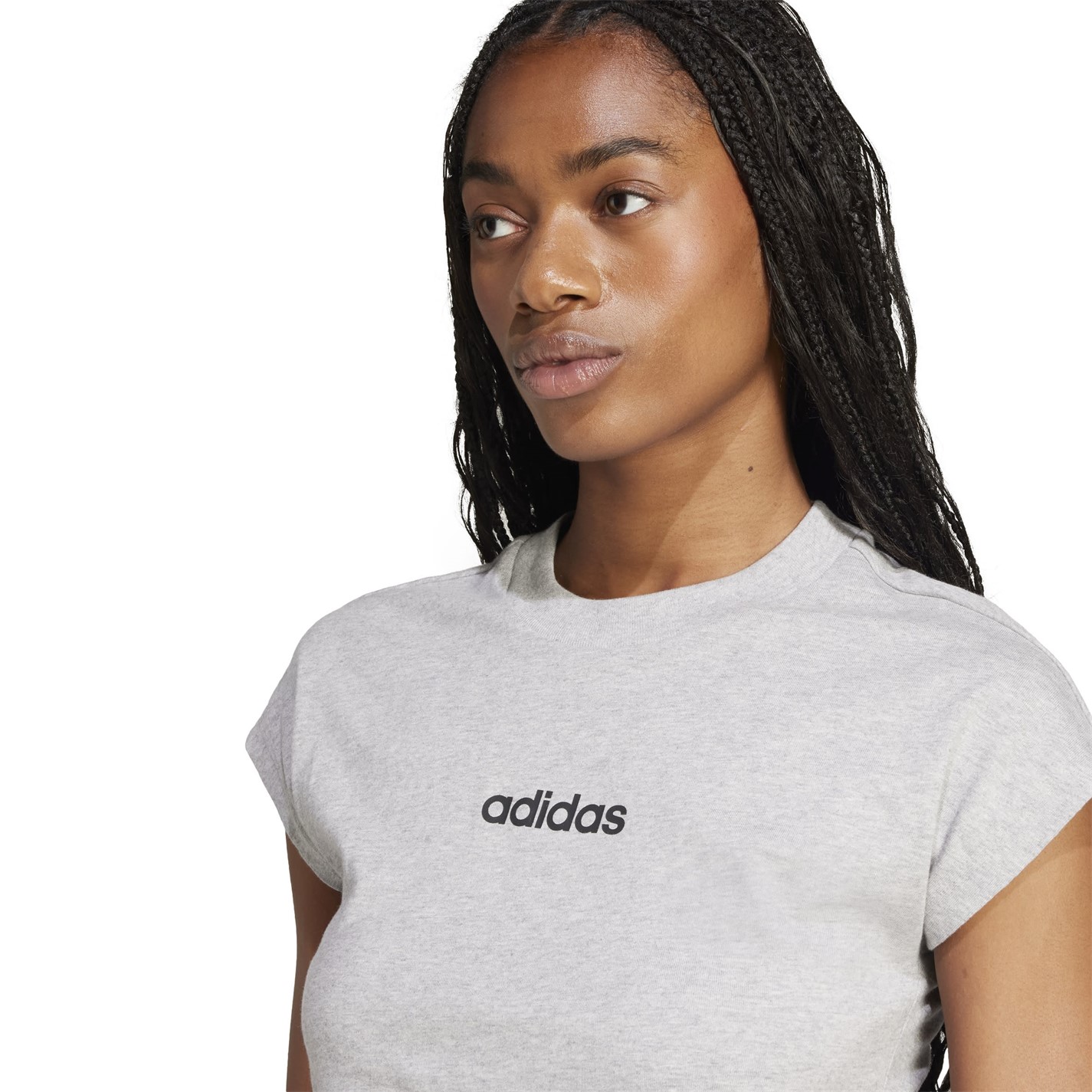 adidas Essentials Linear Cotton T-Shirt Womens - 6