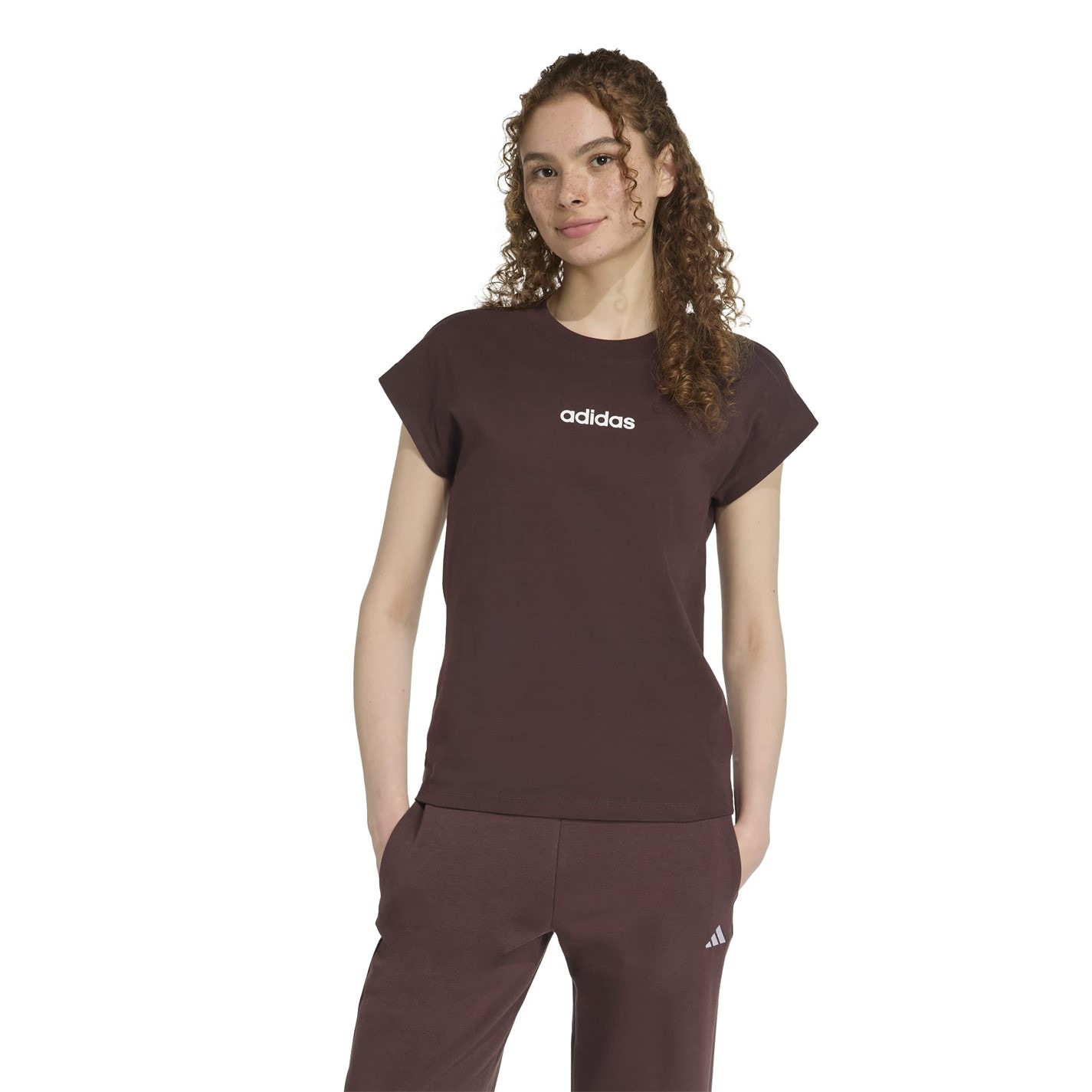 adidas Essentials Linear Cotton T-Shirt Womens - 2