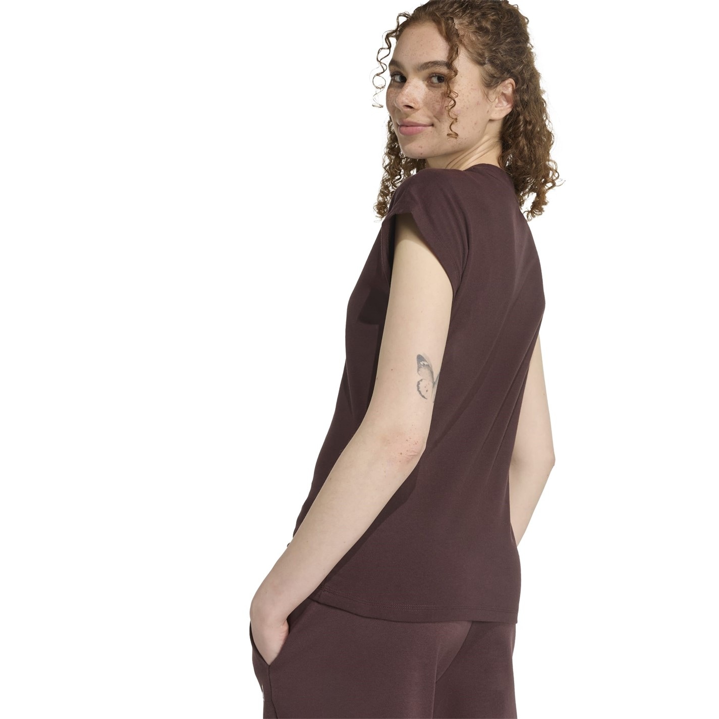 adidas Essentials Linear Cotton T-Shirt Womens - 5