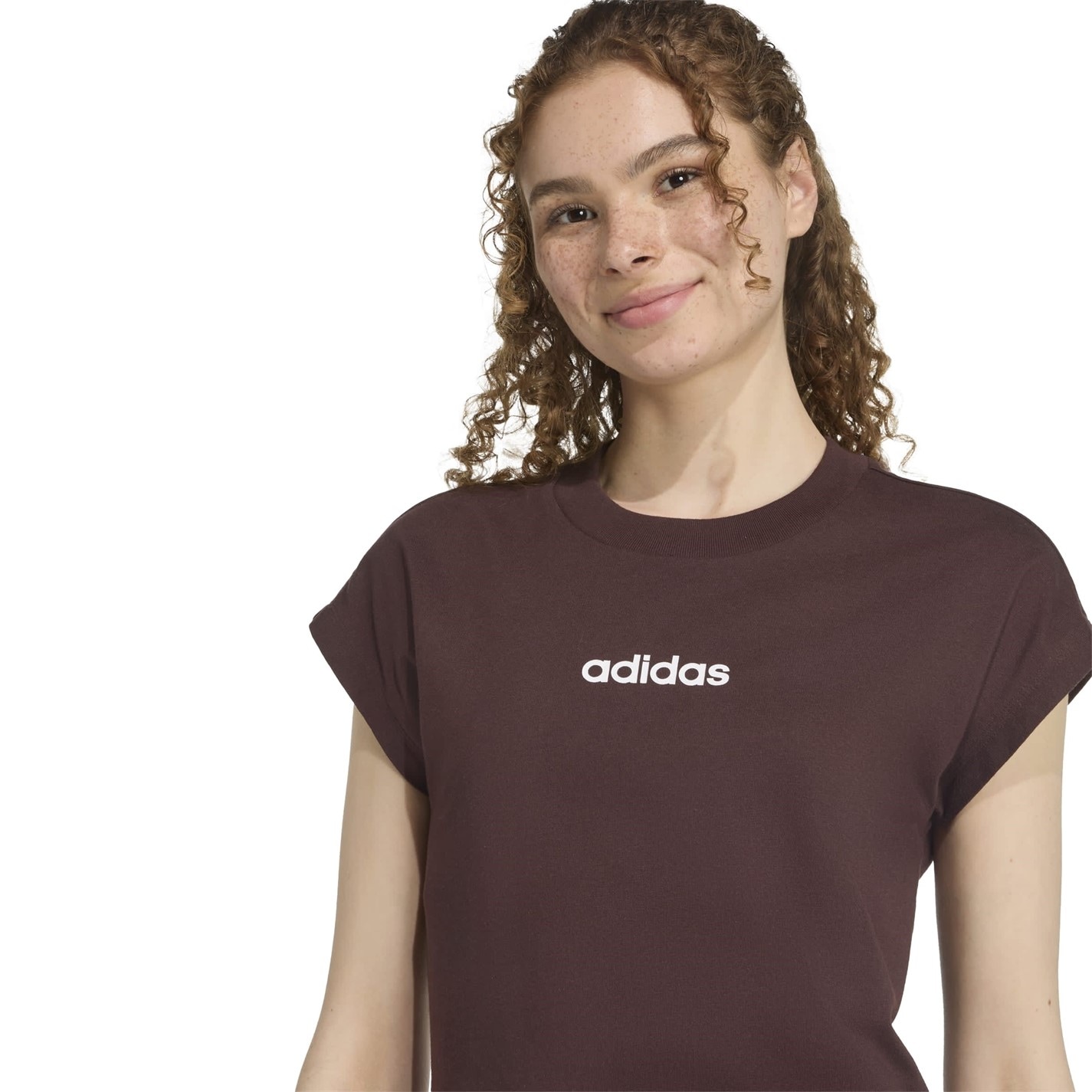 adidas Essentials Linear Cotton T-Shirt Womens - 6