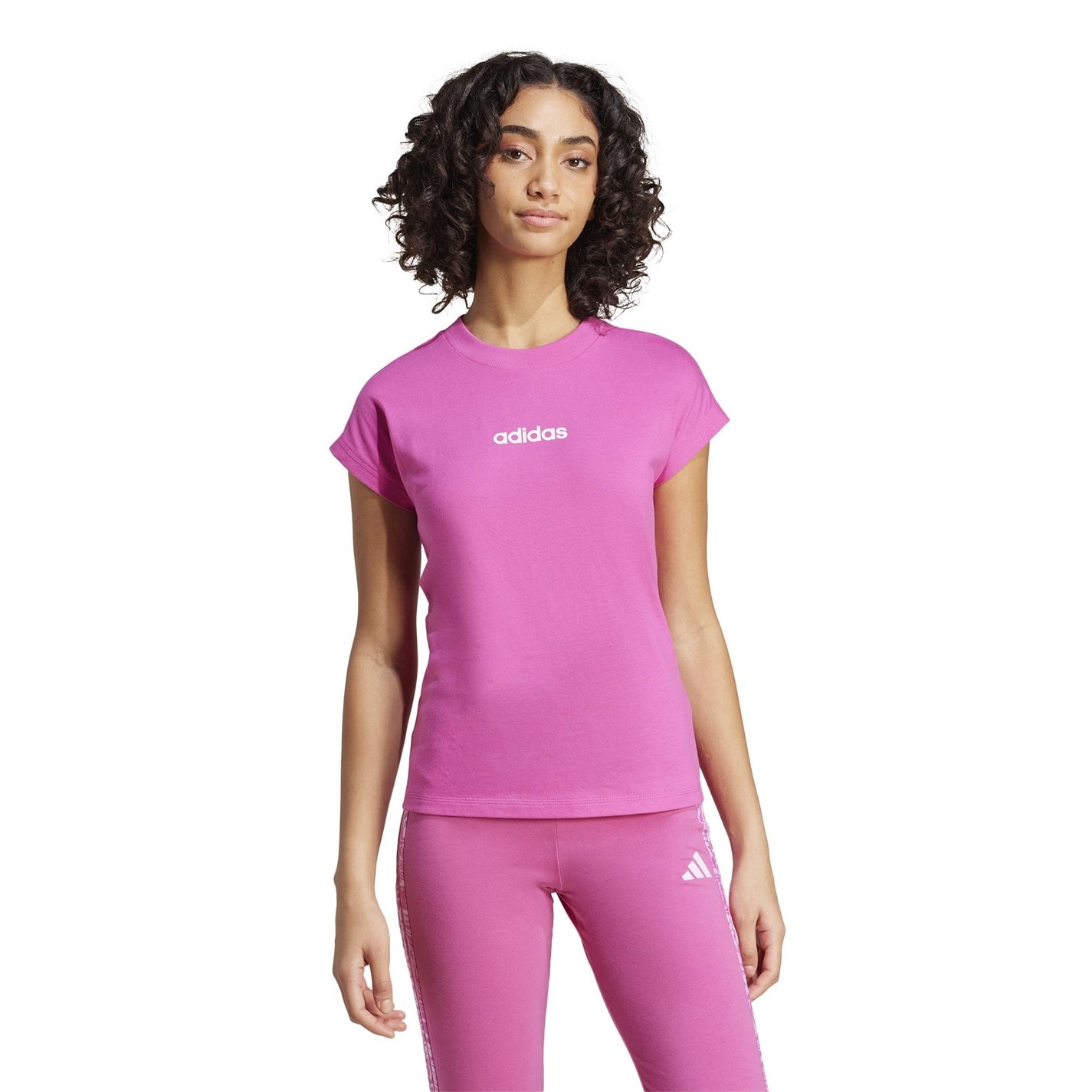 adidas Essentials Linear Cotton T-Shirt Womens - 2