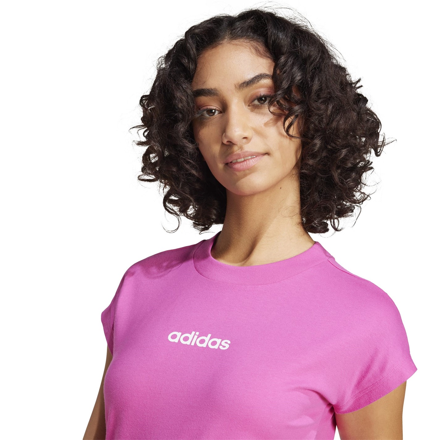 adidas Essentials Linear Cotton T-Shirt Womens - 5