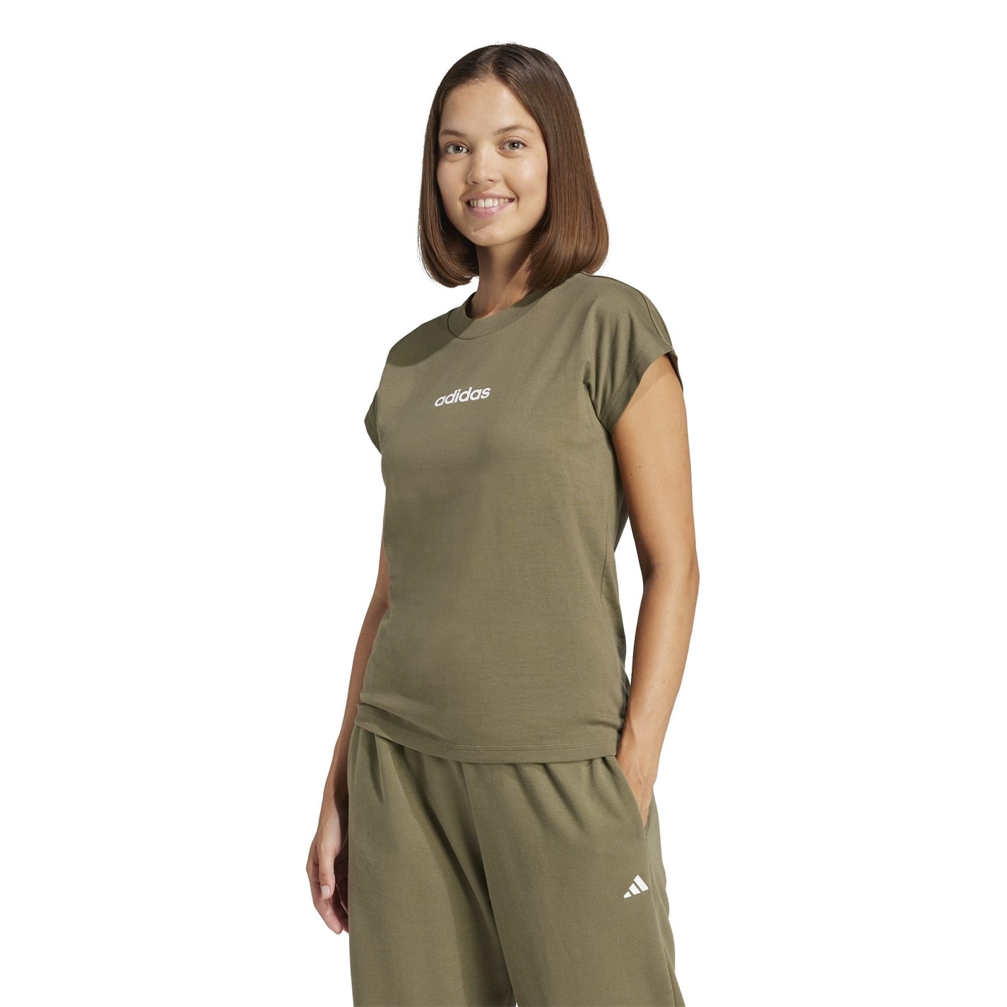 adidas Essentials Linear Cotton T-Shirt Womens - 2