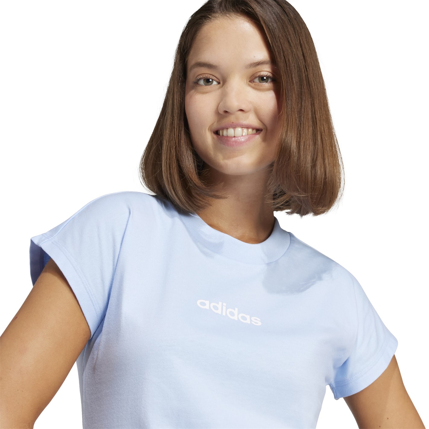 adidas Essentials Linear Cotton T-Shirt Womens - 5