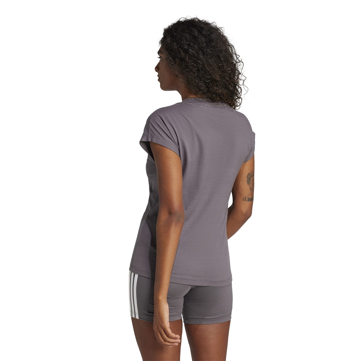 adidas Essentials Linear Cotton T-Shirt Womens - 3