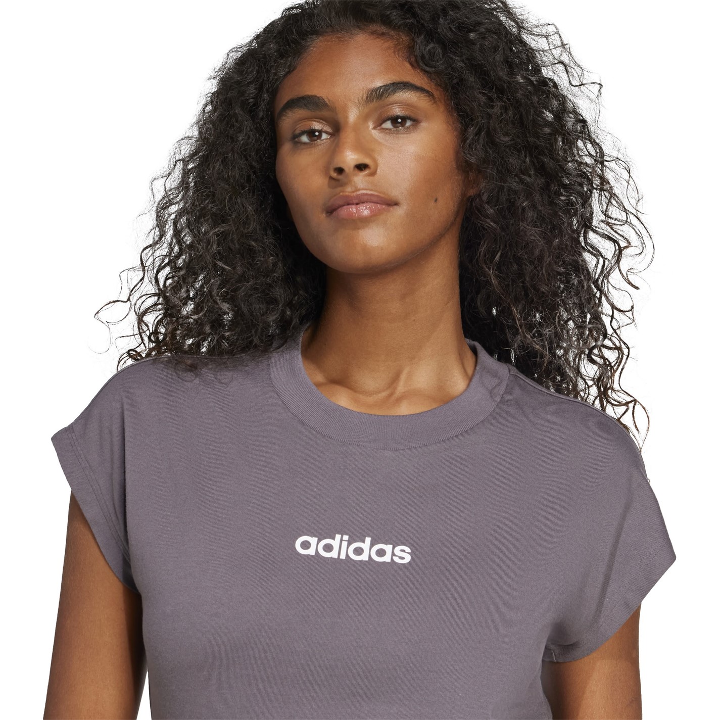 adidas Essentials Linear Cotton T-Shirt Womens - 5
