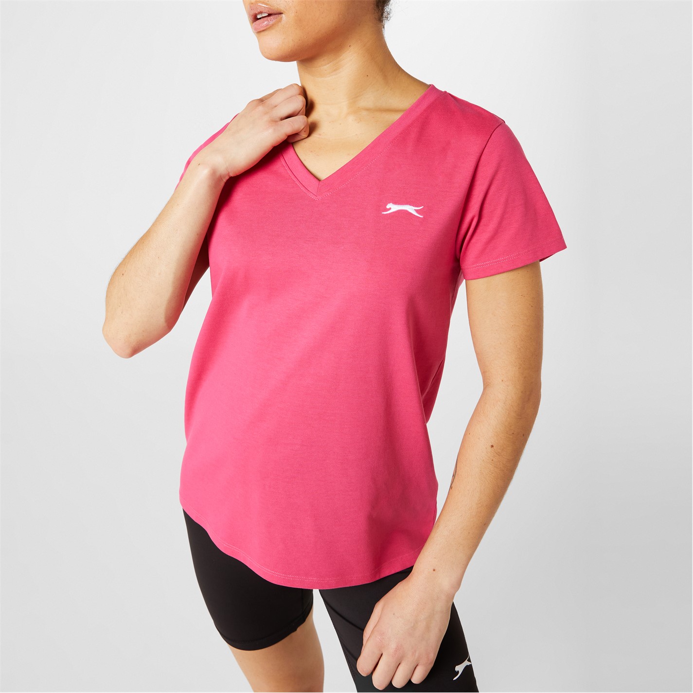 Slazenger Ladies V Neck Tee Shirt - 4