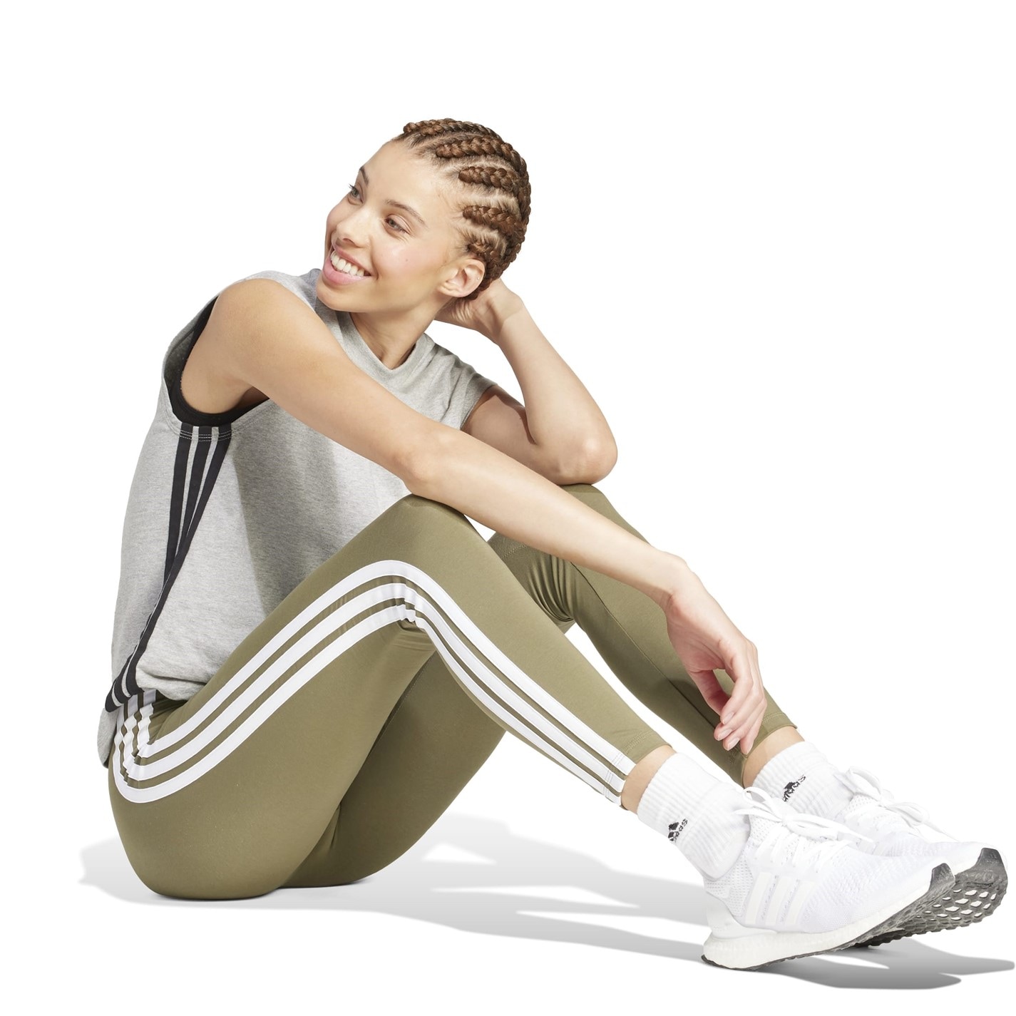 adidas Essentials 3 Stripe Leggings Womens - 4
