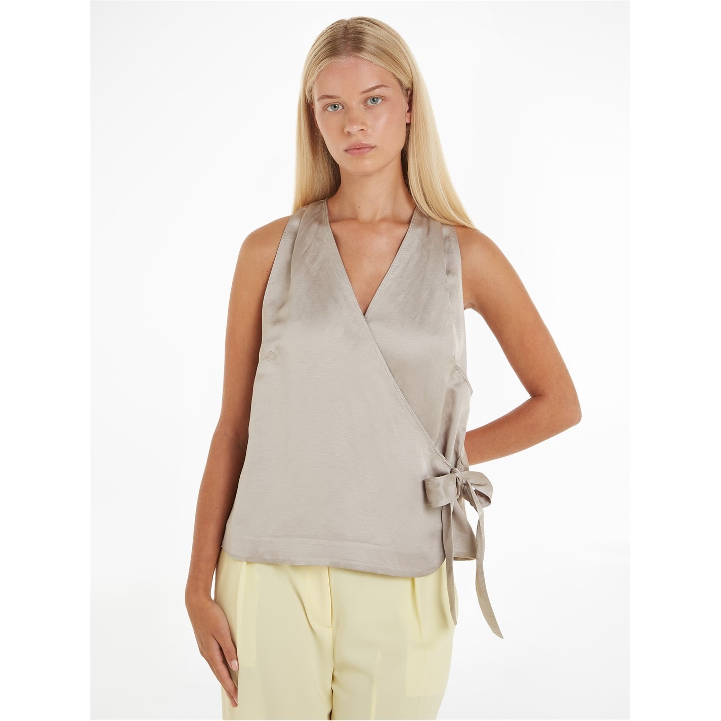 CALVIN KLEIN Satin Halterneck Top - 2
