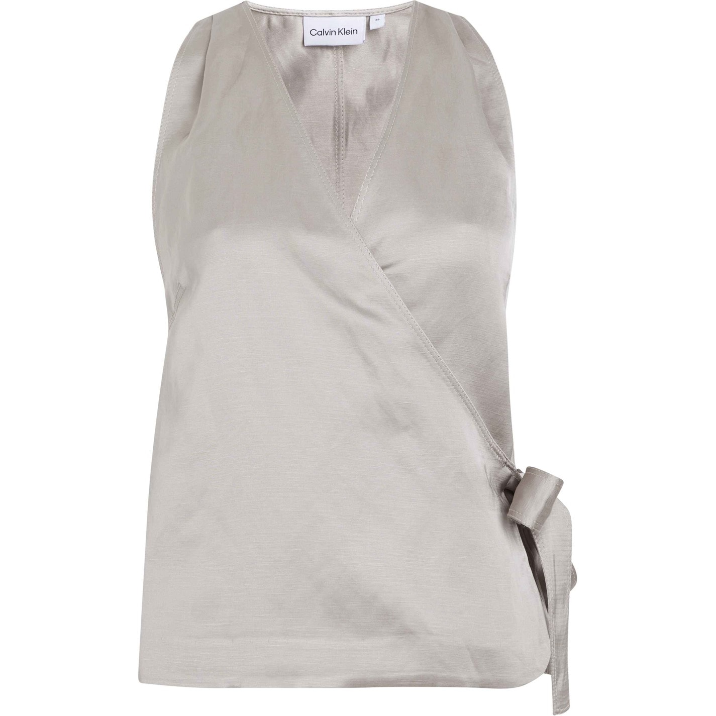 CALVIN KLEIN Satin Halterneck Top - 10