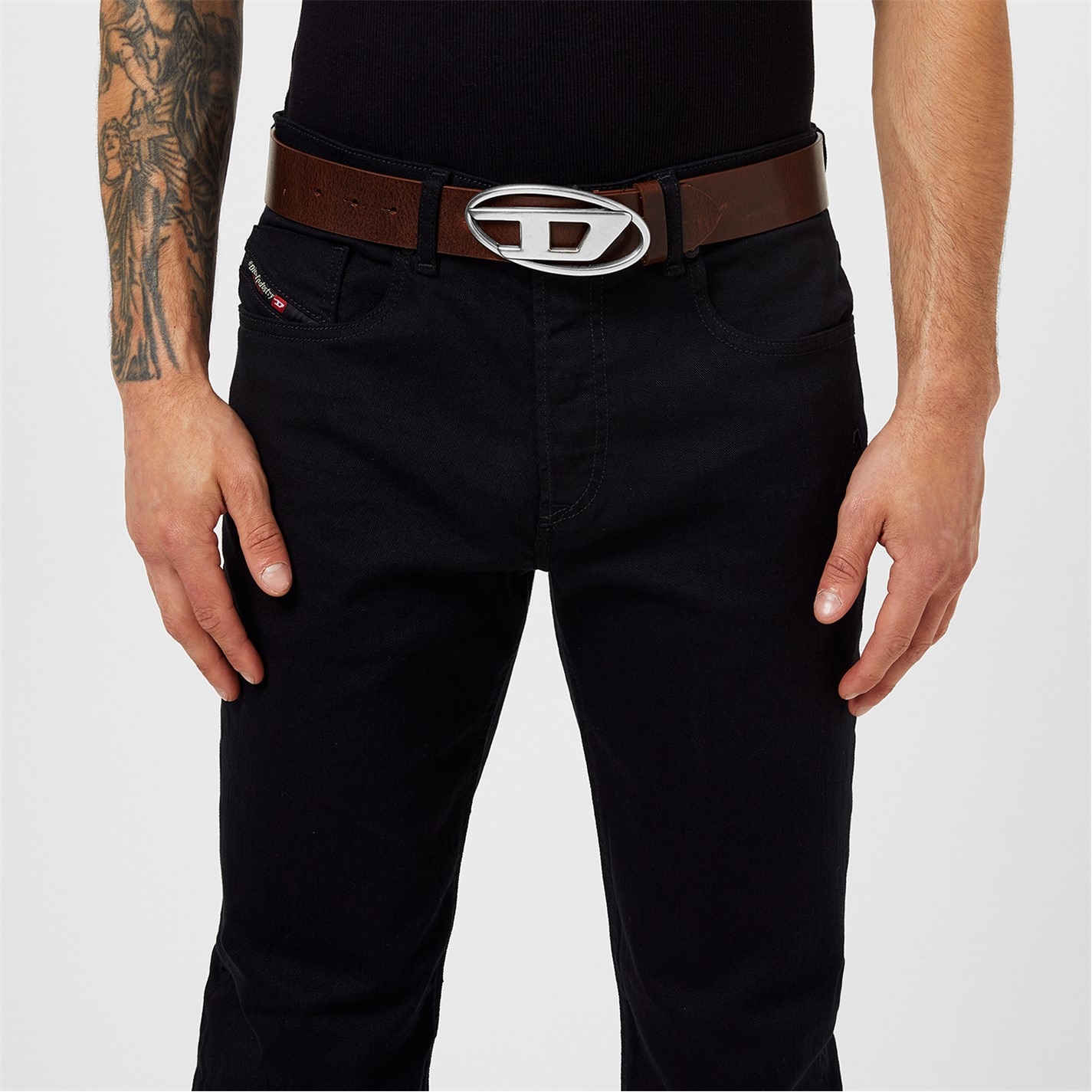 DIESEL D Buckle Leather Belt - 2