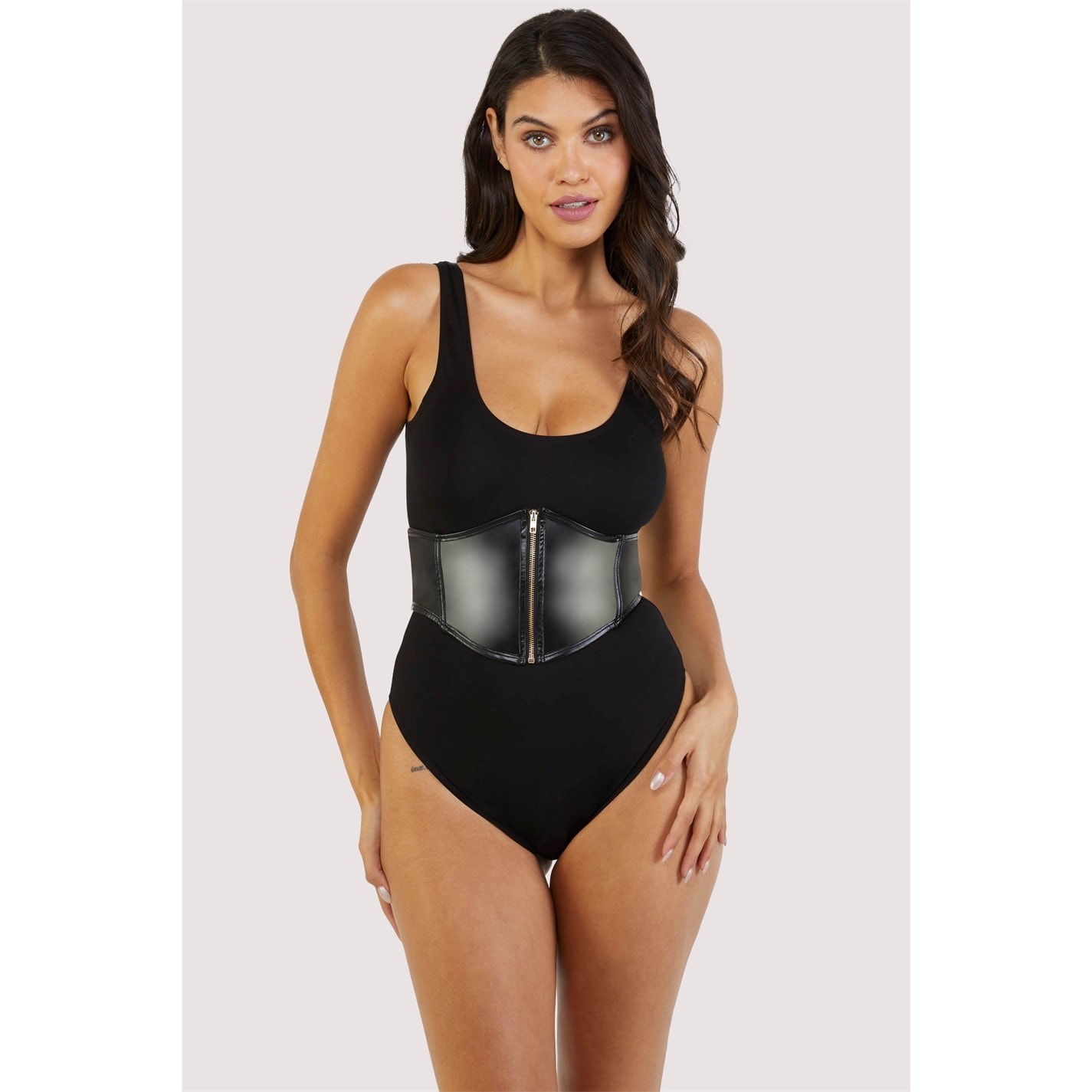 Wolf and Whistle Melody Jersey Body With PU Panel - 4