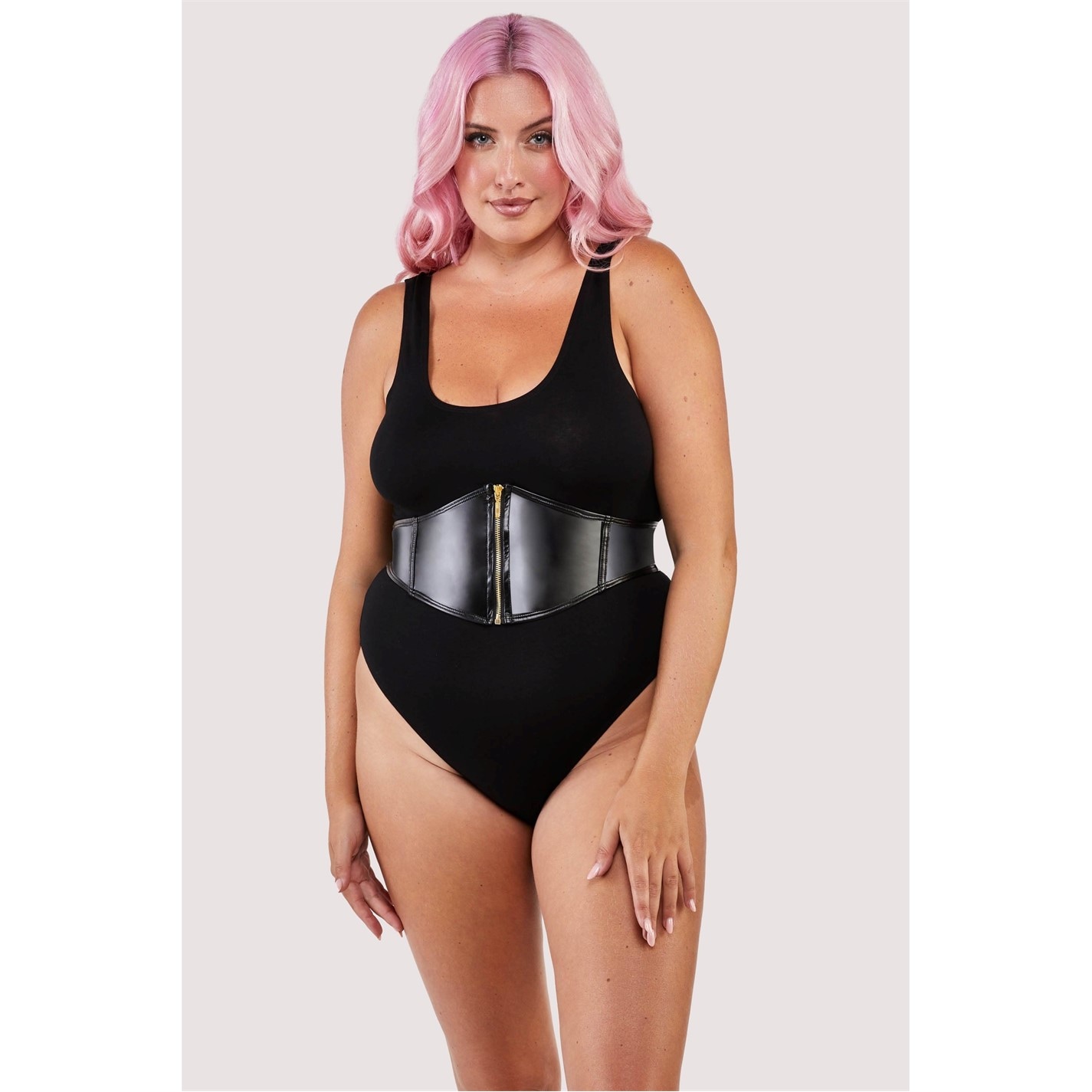 Wolf and Whistle Melody Jersey Body With PU Panel - 7