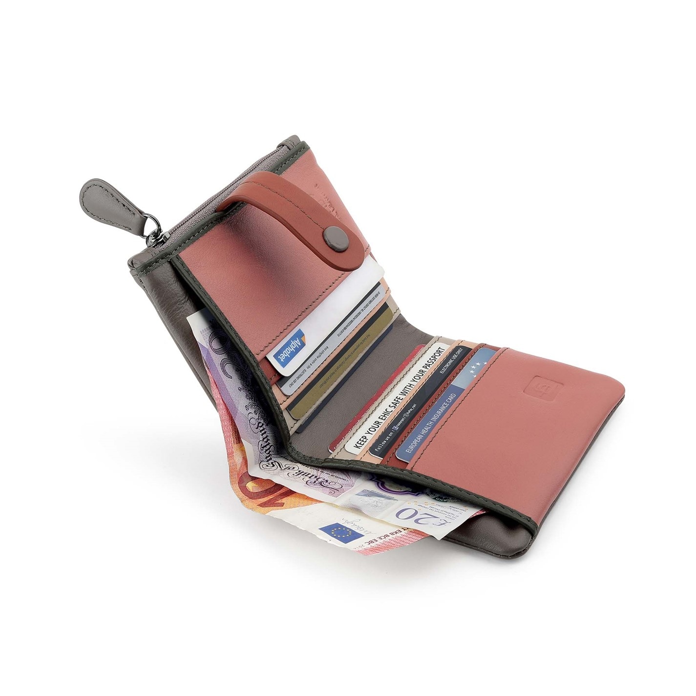 PRIMEHIDE Leather Capri Multicolour Small Soft Purse Camerelle - 5