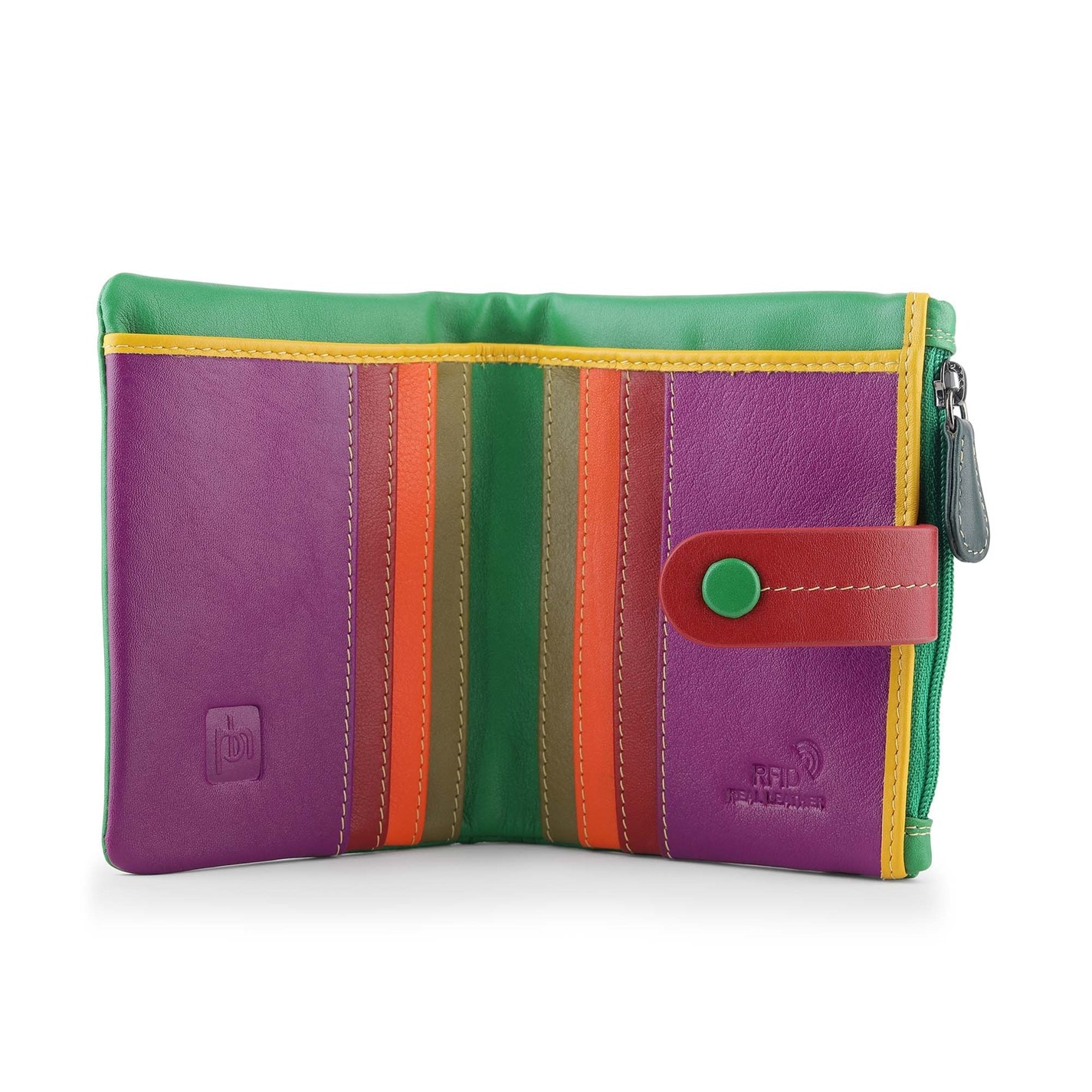 PRIMEHIDE Leather Capri Multicolour Small Soft Purse Camerelle - 3