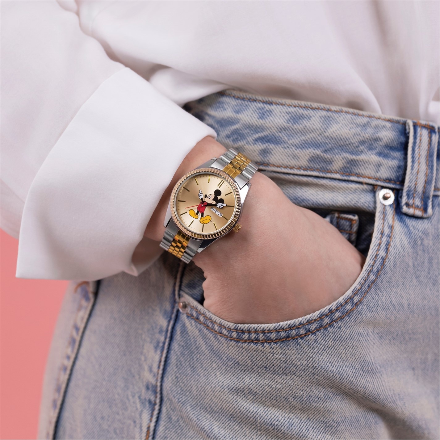 Disney Disney Mickey Mouse Two Tone Bracelet Watch - 3