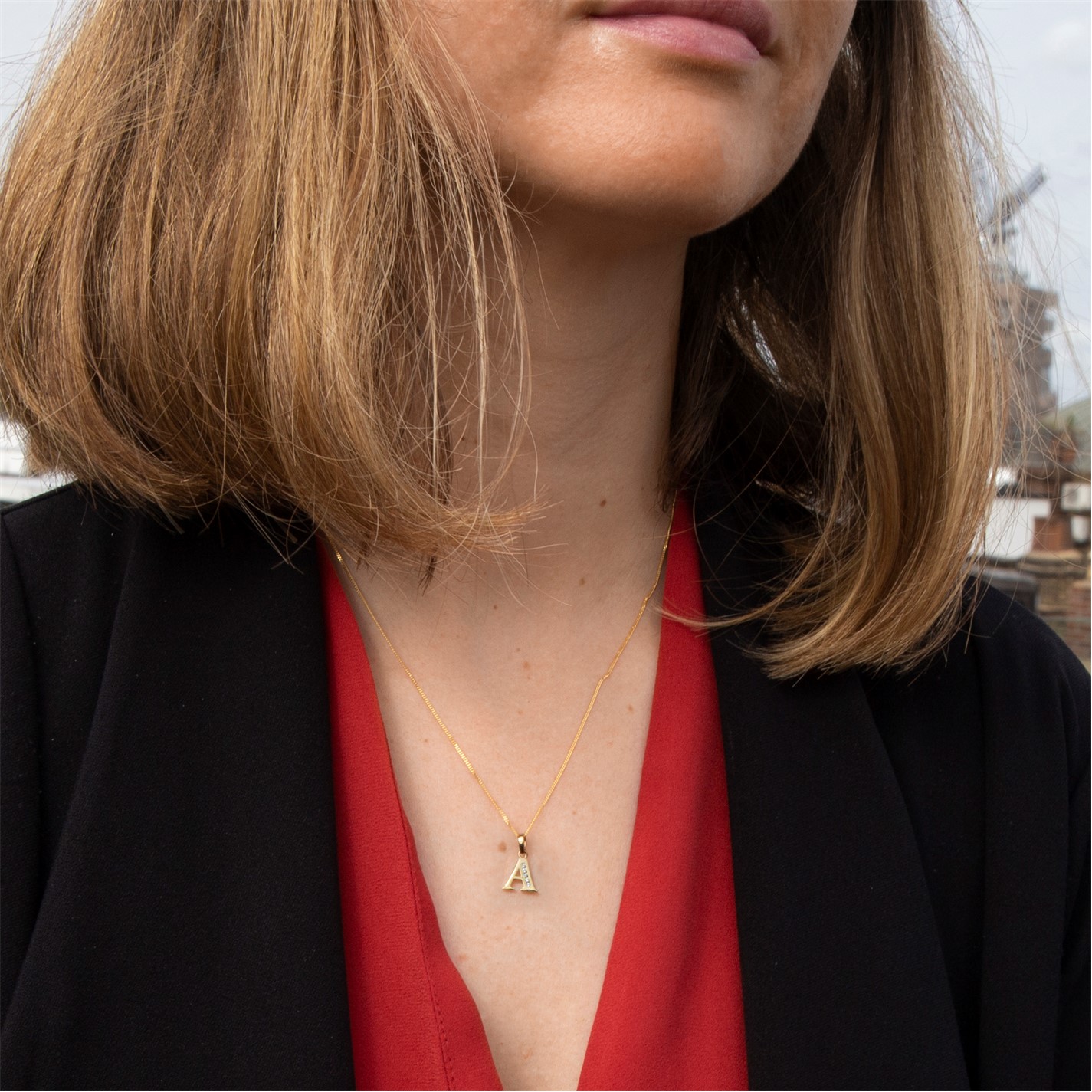 Be You 9ct Gold CZ Initial Necklace - 2