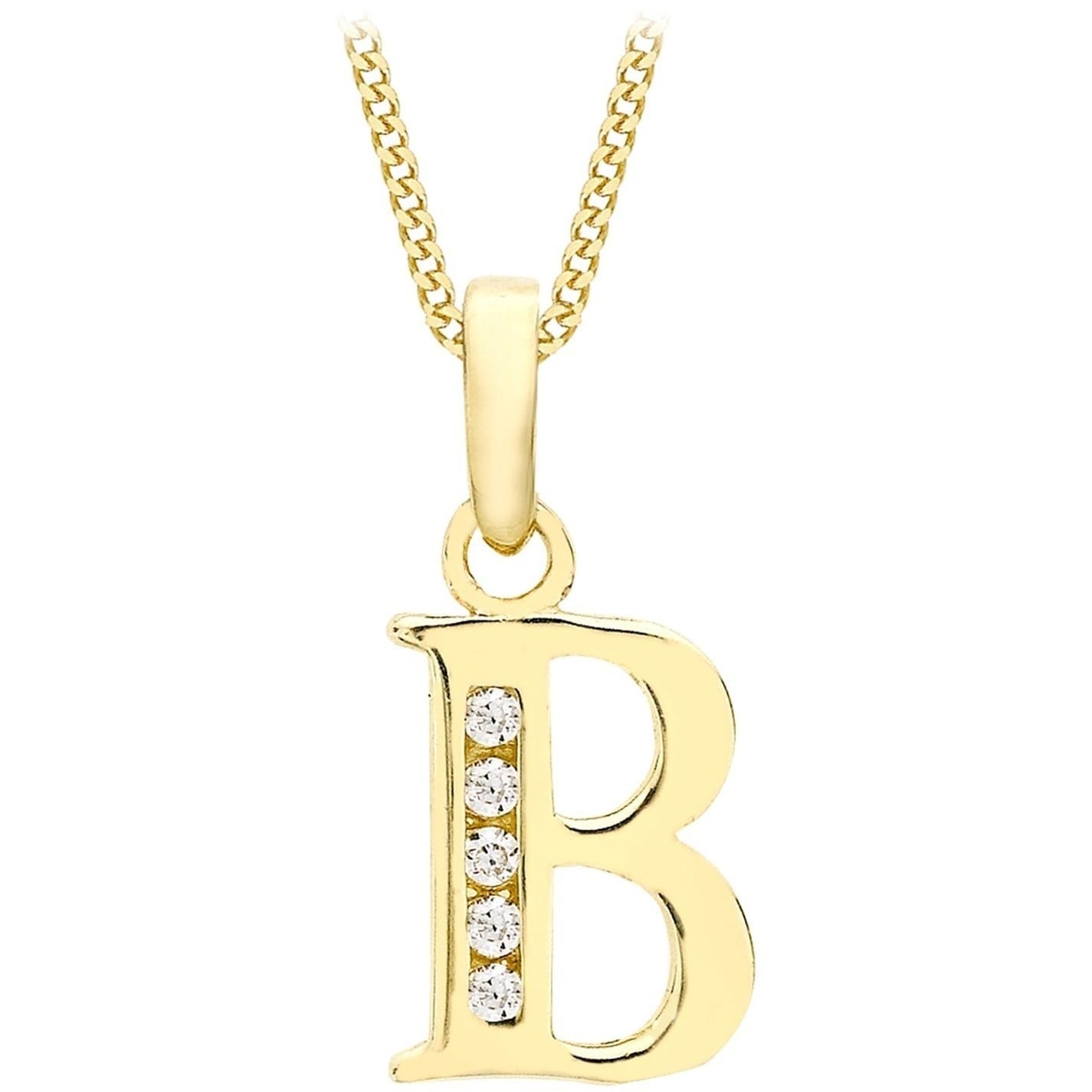 Be You 9ct Gold CZ Initial Necklace - 4