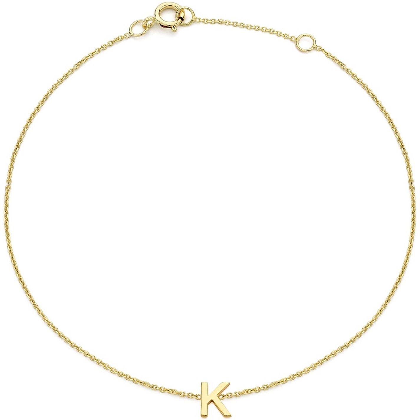 Be You 9ct Mini Initial Bracelet - 11