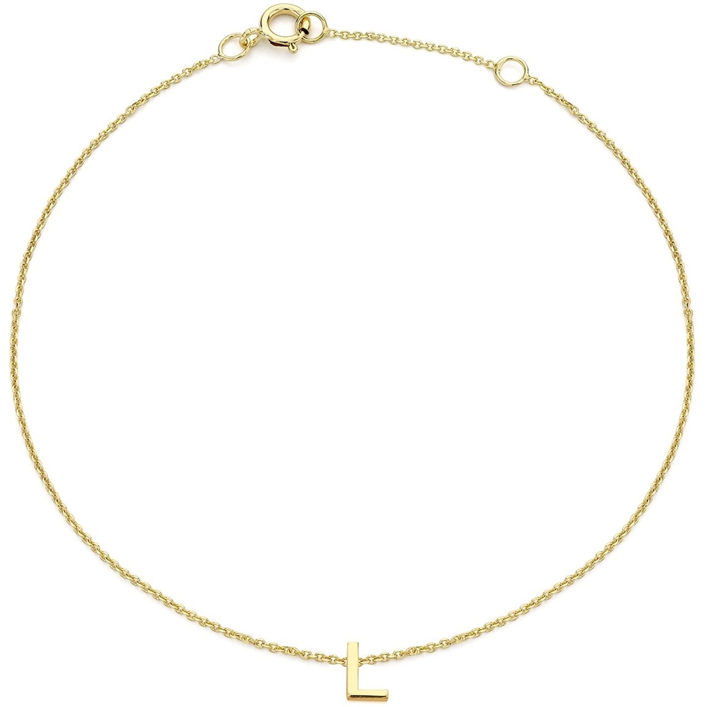 Be You 9ct Mini Initial Bracelet - 12