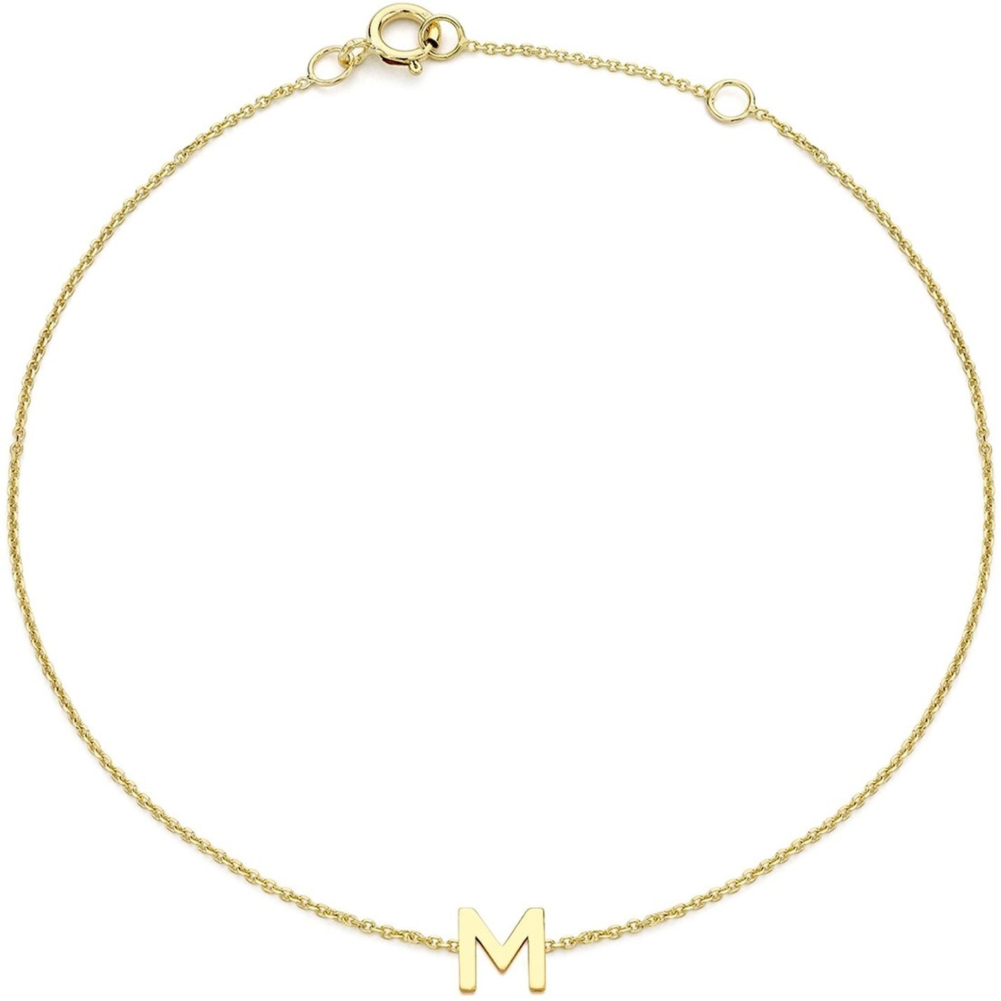 Be You 9ct Mini Initial Bracelet - 13
