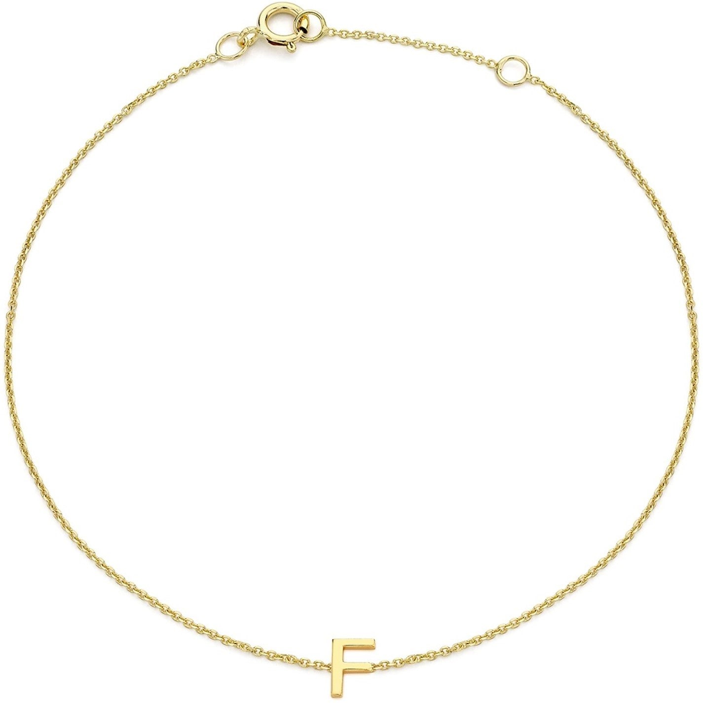 Be You 9ct Mini Initial Bracelet - 6