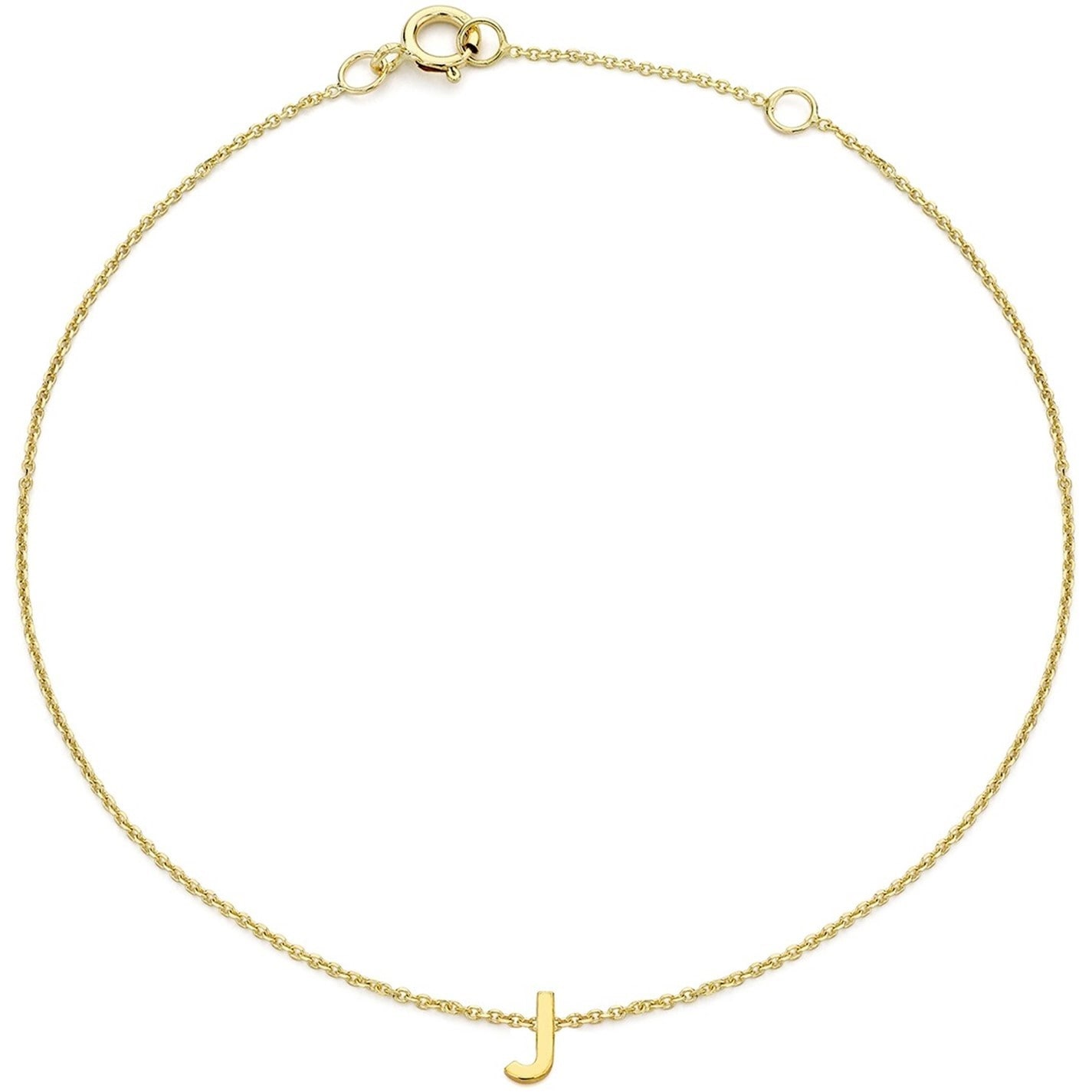 Be You 9ct Mini Initial Bracelet - 10