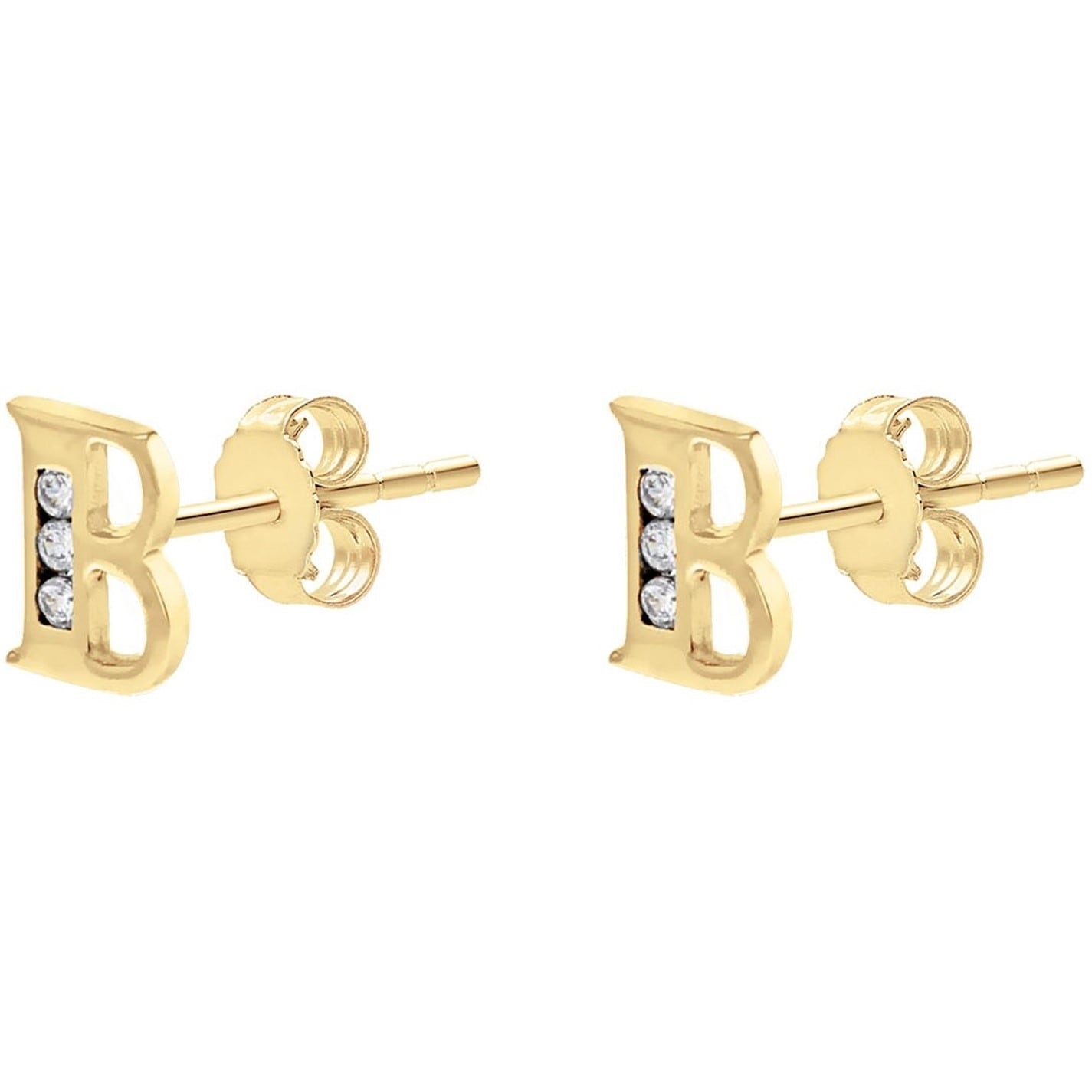 Be You 9ct CZ Initial Stud Earrings - 2